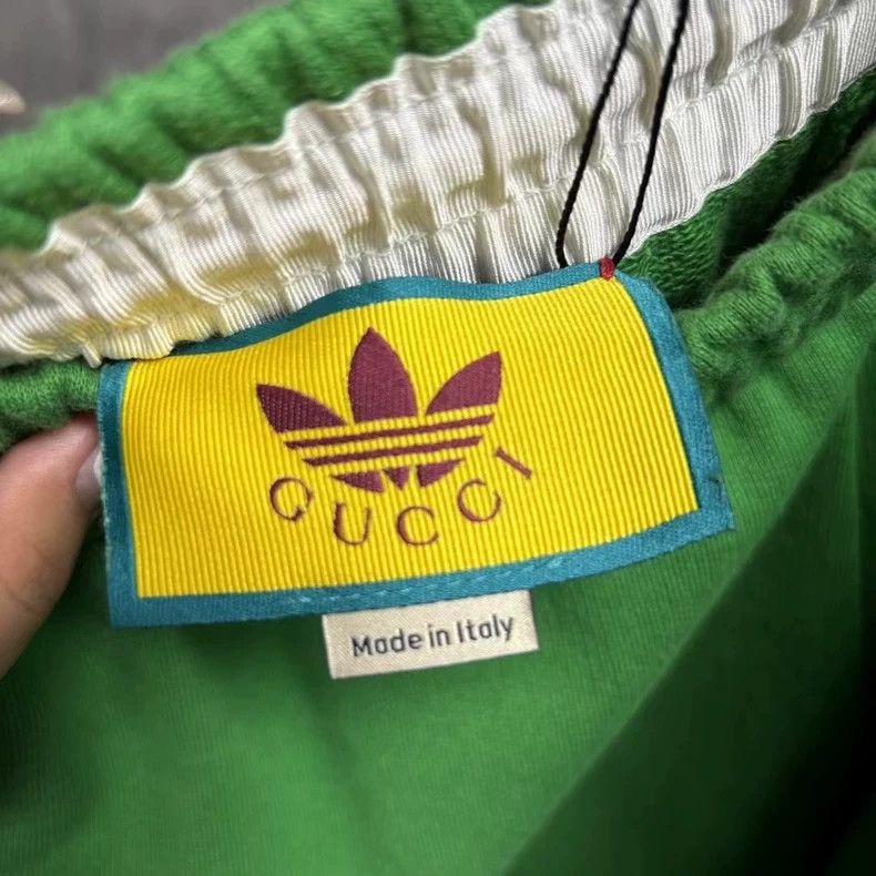 Gucci Gucci Green knitted side label striped embroidered logo sho Size US 27 - 3 Thumbnail