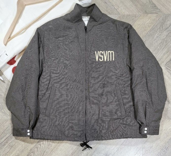 image of Visvim 23Ss Yardline Down Jkt F.z. Fleece Collar Down Jacket in Grey, Men's (Size Small)