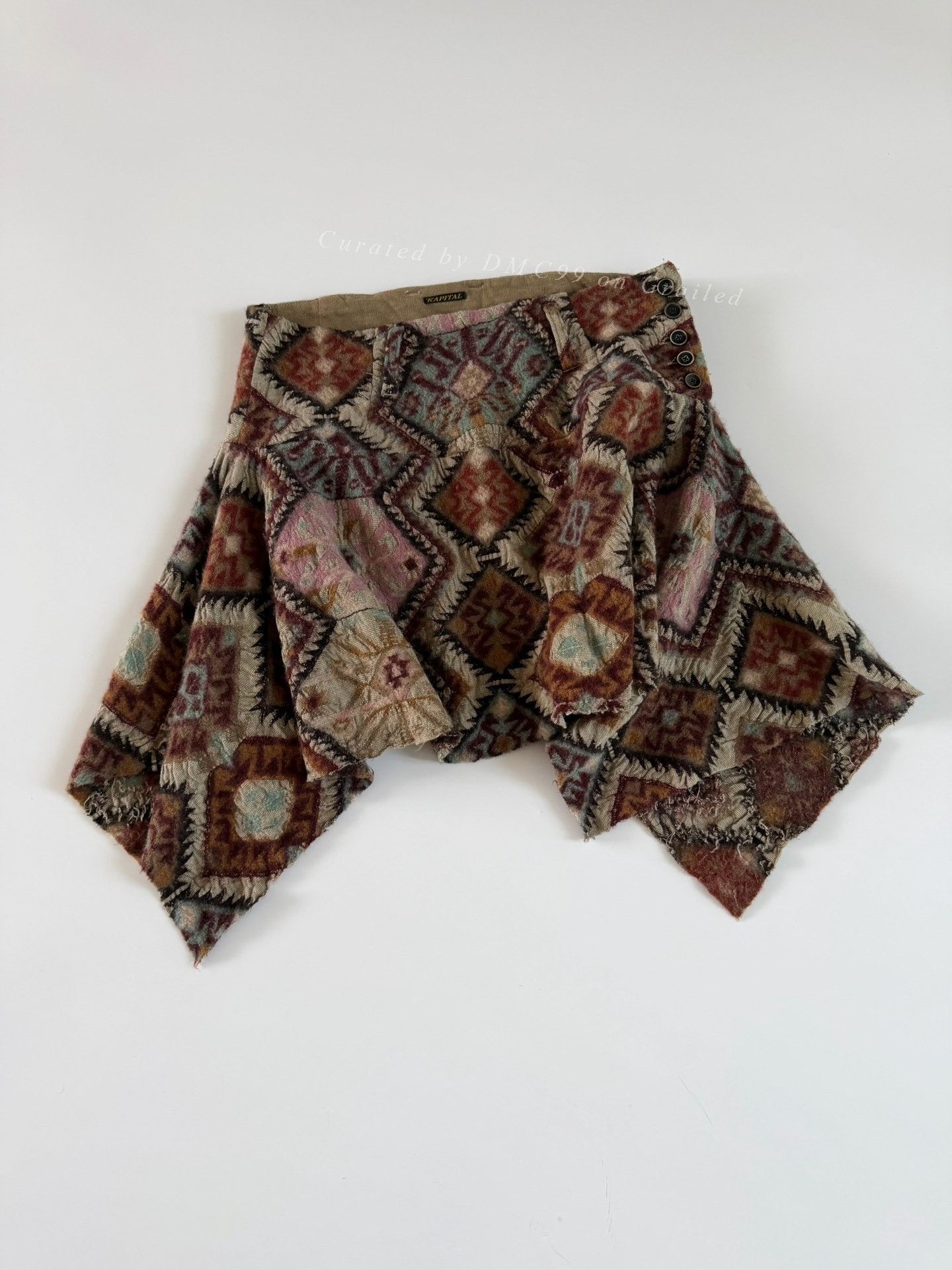 Hiroshi Kato Kapital Vintage Felted Wool Navajo Skirt Size 38" / US 16 / IT 52 - 1 Thumbnail