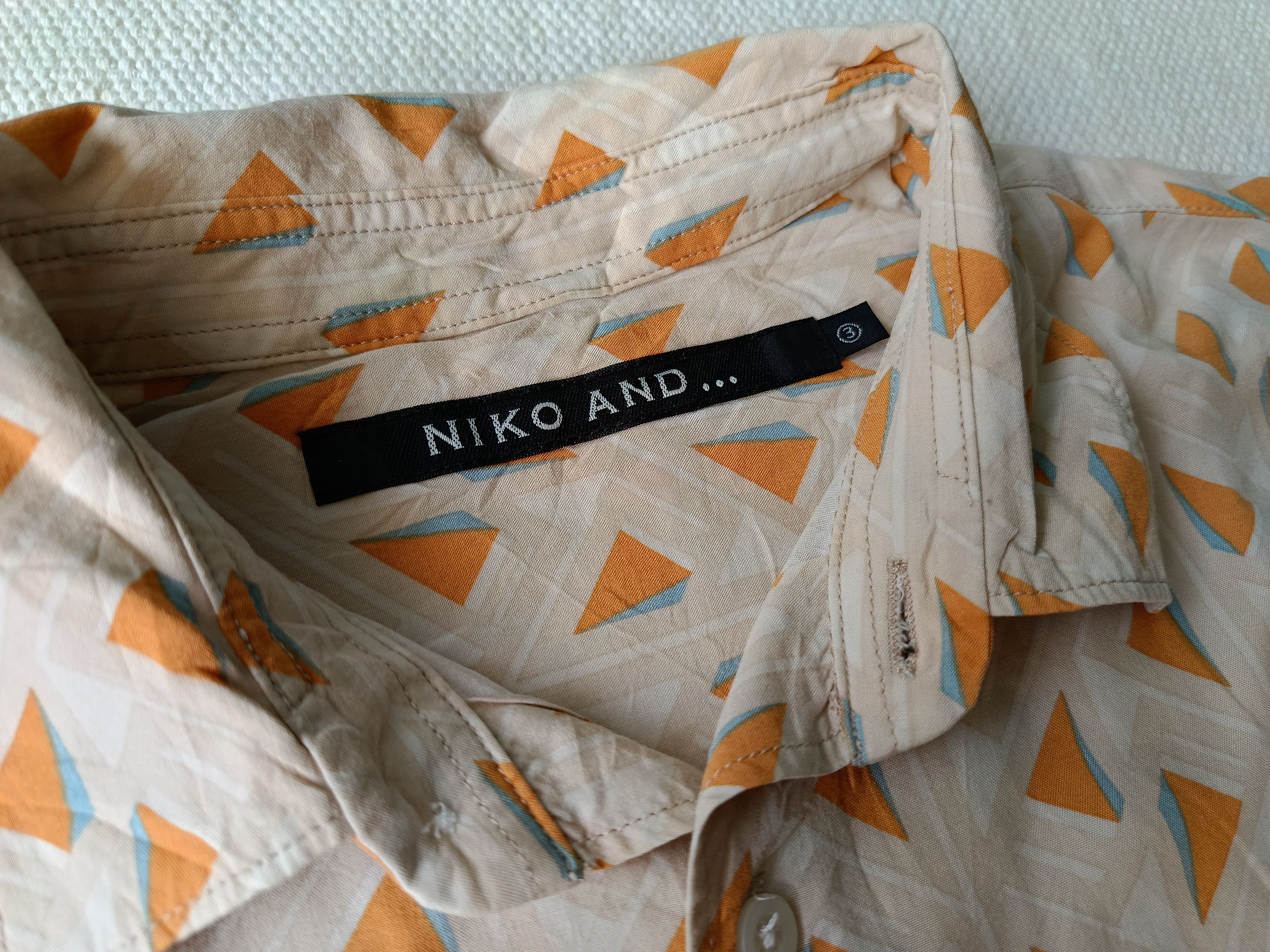 Japanese Brand Niko and ... triangles orange rayon large shirt Size US L / EU 52-54 / 3 - 3 Thumbnail