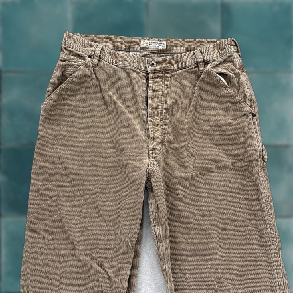 Abercrombie & Fitch VINTAGE Abercrombie & Fitch Carpenter Pants Mens 34x32 Brown Corduroy Relaxed 90s Y2K Casual Workwear.png Size US 34 / EU 50 - 1 Thumbnail