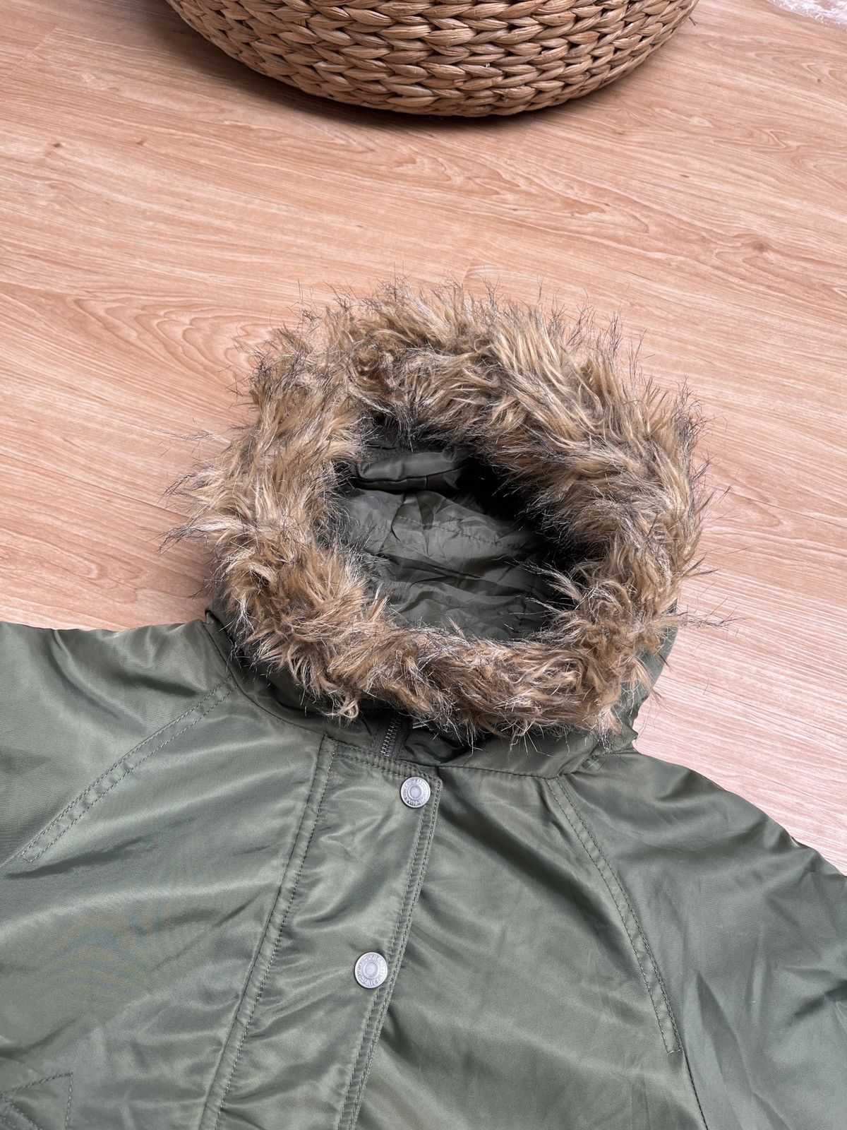 If Six Was Nine Y2K Bomber Jacket Love Toxic Japan Fur Faux Hooded Size L / US 10 / IT 46 - 12 Thumbnail