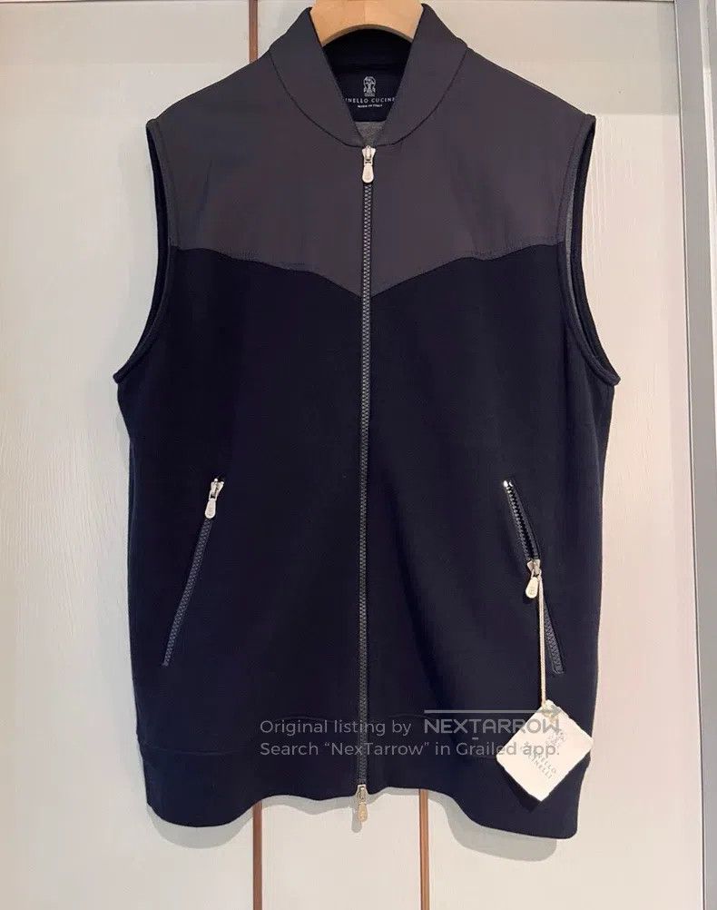 Brunello Cucinelli Brunello Cucinelli Navy Blue Vest Size US S / EU 44-46 / 1 - 1 Thumbnail