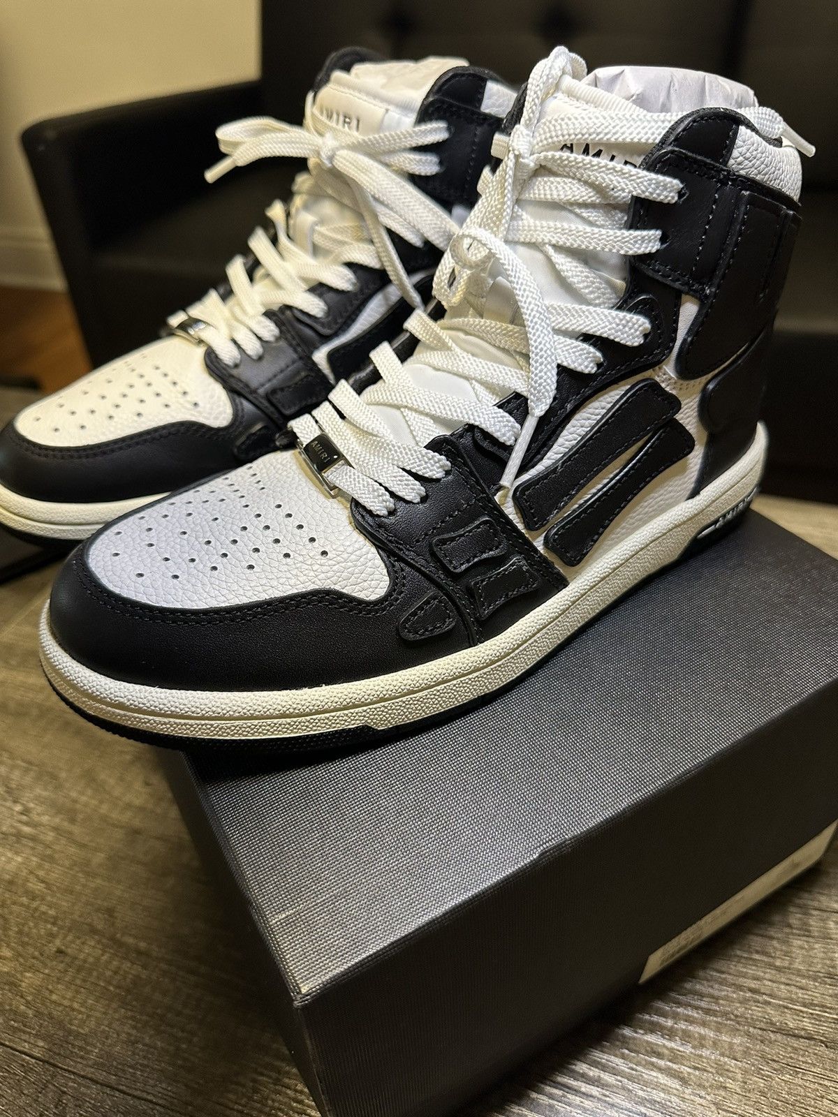 Amiri RARE AMIRI Skeleton "Skel-Top Hi" Sneakers - Women’s 38/US 8 Size US 8 / IT 38 - 7 Thumbnail