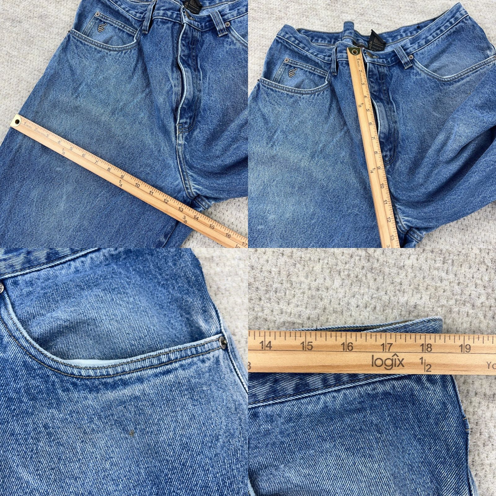 Rocawear VINTAGE Rocawear Jeans Men 38x34 Baggy Loose Fit Faded Med Wash Blue Denim 5-Pocket Grunge Hip Hop Size US 38 / EU 54 - 9 Thumbnail