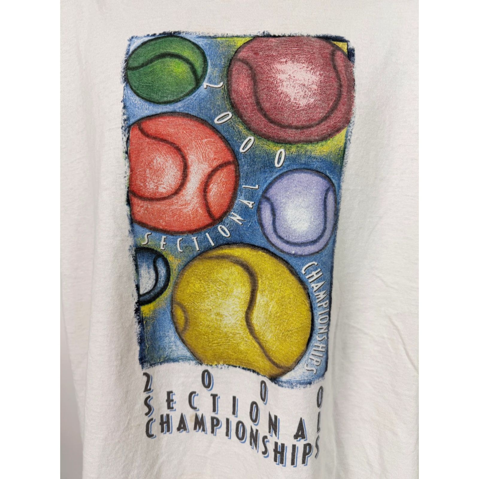 Vintage VINTAGE USTA Tennis Shirt Men L White 2000s 90s Sports Short Sleeve Crew Neck Graphic Print T-Shirt Size US L / EU 52-54 / 3 - 3 Thumbnail