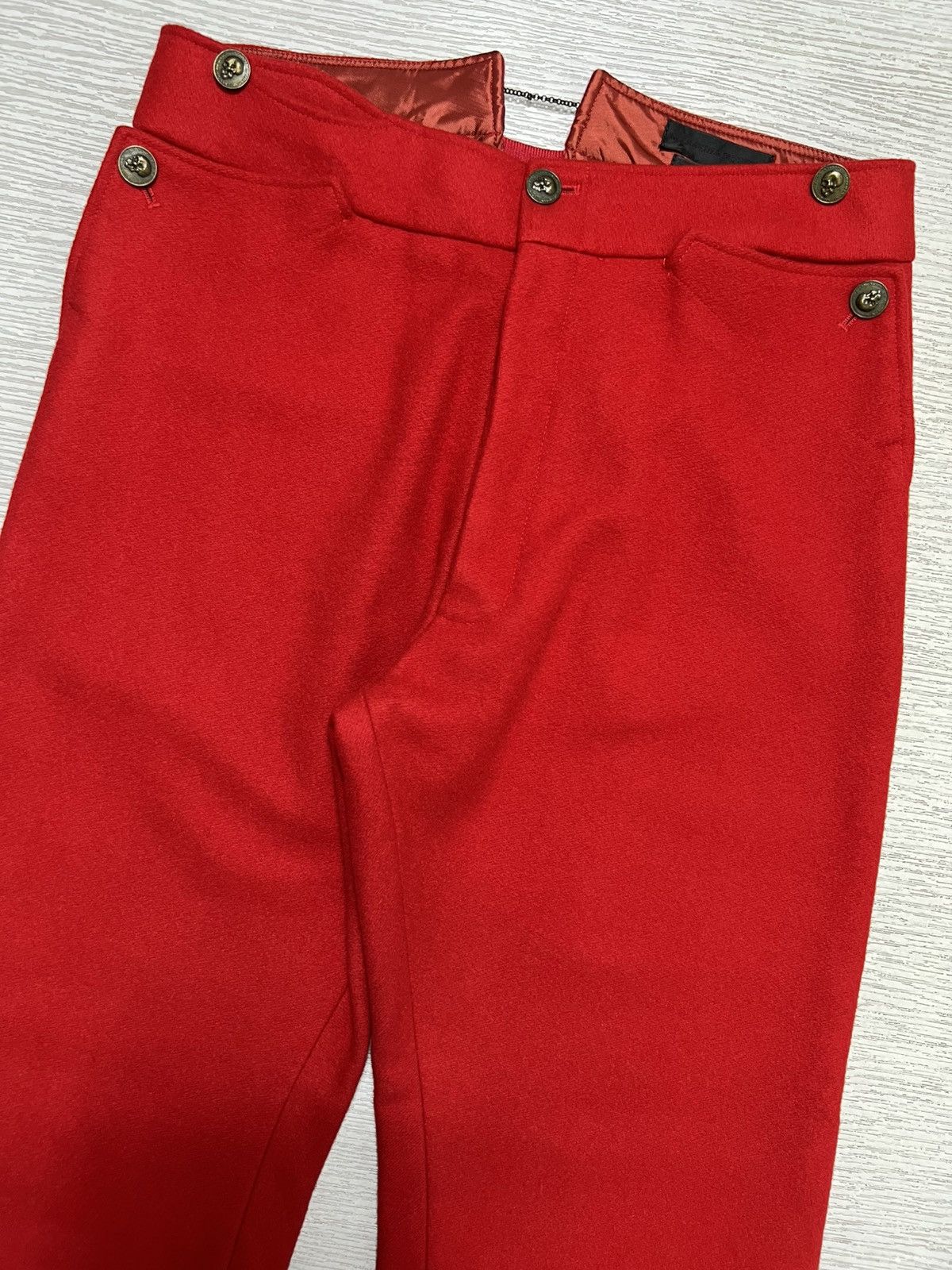 Alexander McQueen Alexander McQueen - FW11 - Coin Detail Wool Cropped Trousers Size US 30 / EU 46 - 3 Thumbnail
