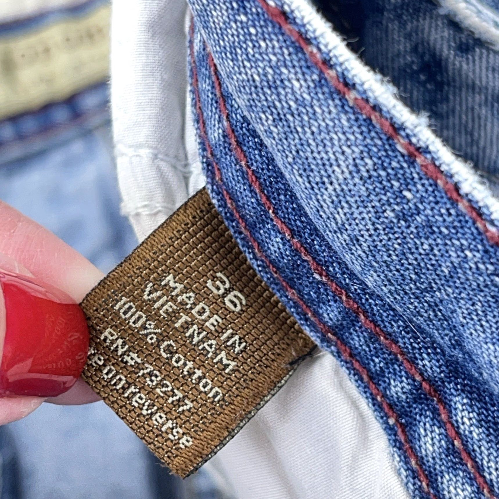 Vintage VINTAGE Sonoma Jeans Shorts Men 36 Baggy Jorts Workwear Denim Blue 90s Grunge Hip Hop Rockabilly Classic 5-Pocket Bermuda Casual Work Mens Size US 36 / EU 52 - 5 Thumbnail