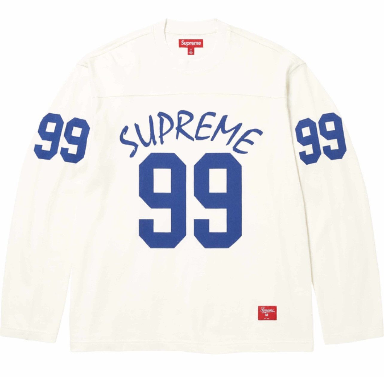 image of Supreme 99 L/s Cotton Football Top in White, Men's (Size 2XL)