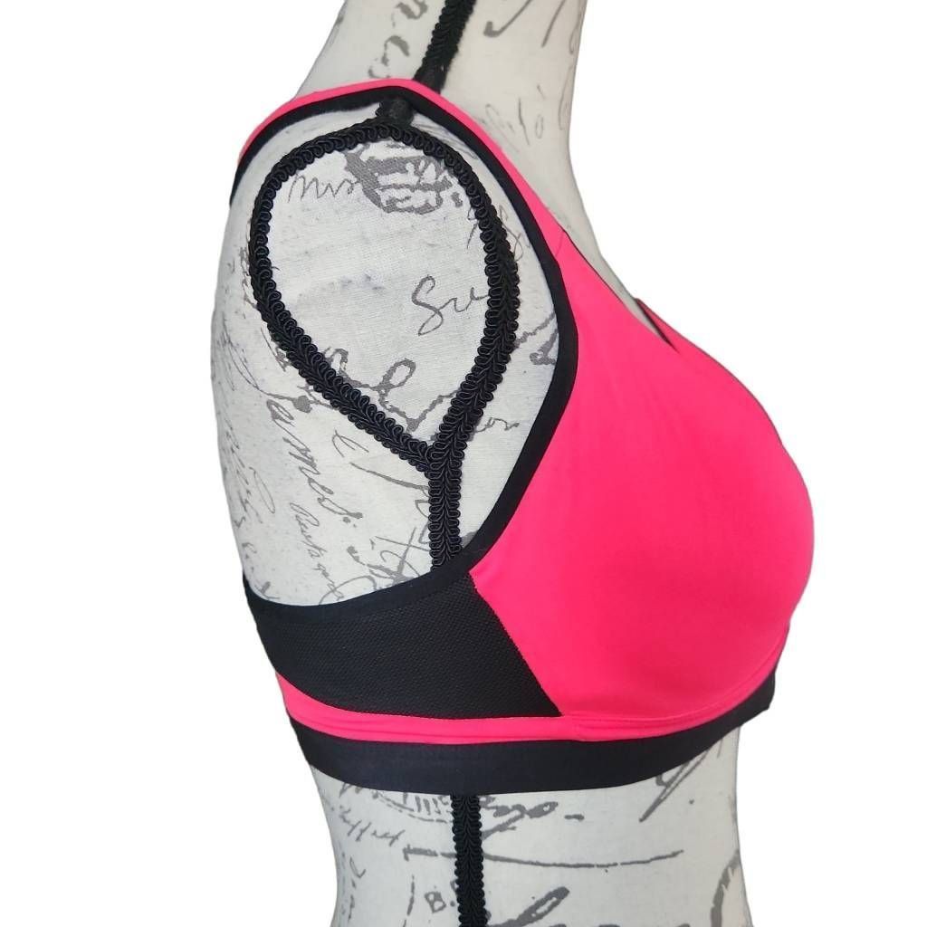 Victoria's Secret Victoria's Secret Sport Women's Size 34D Hot Pink Black Spor Size ONE SIZE - 4 Thumbnail