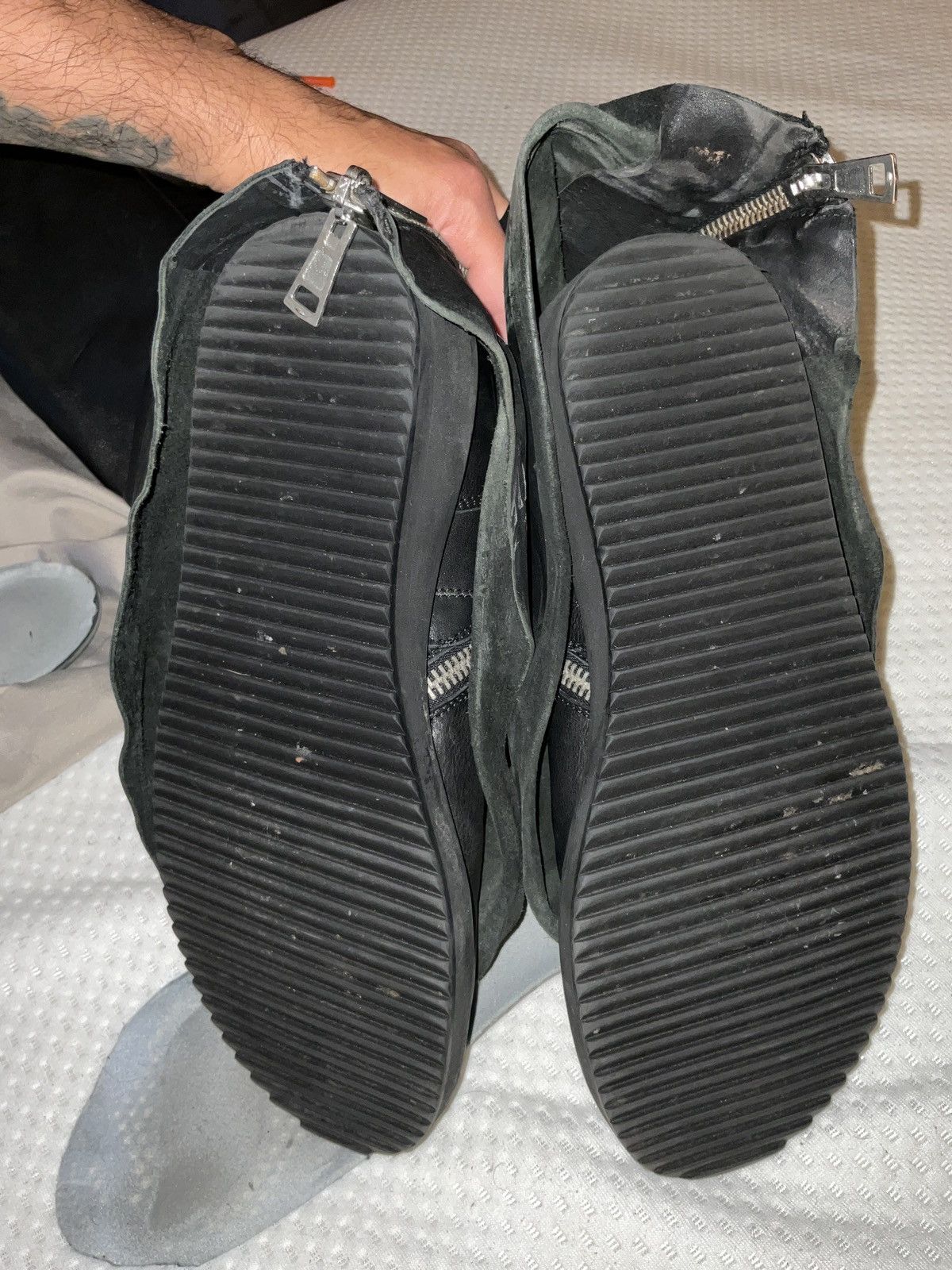 Rick Owens ARCHIVE Rick Owens SS11 "Anthem" Leather Wedge Creeper Boots Size US 8.5 / EU 41-42 - 4 Thumbnail