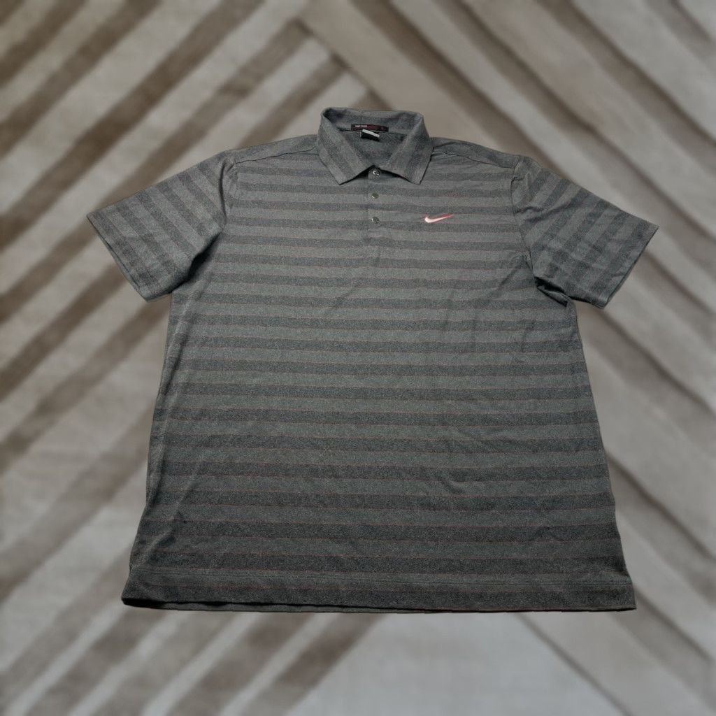 Nike Nike Dri-Fit Shirt Tiger Woods Collection Polo Golf Dri-Fit Striped Gray XL Men Nike Tiger Woods Polo/Shirt Size US XL / EU 56 / 4 - 1 Thumbnail