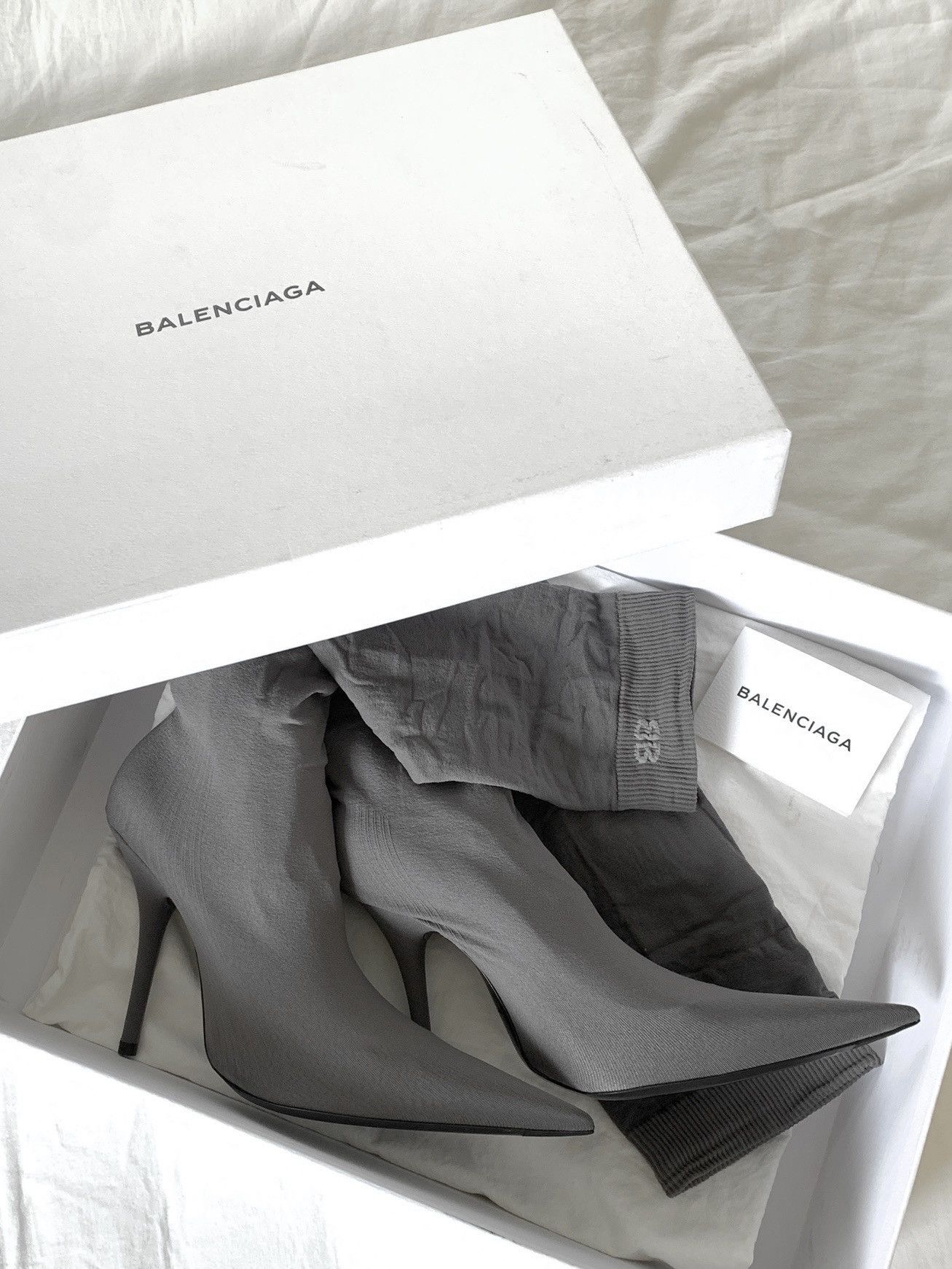 Balenciaga Balenciaga Knife Boot in Stocking Fabric FW2017 Size US 8 / IT 38 - 2 Thumbnail