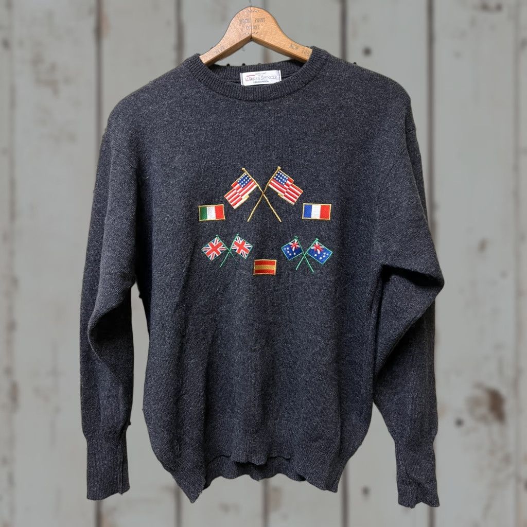 Vintage Mens Medium Marks & Spencers Gray Crewneck Lambswool Sweater St Michael 40 Mens Pullover Wool Gray M St Michael 40 Size US M / EU 48-50 / 2 - 1 Thumbnail