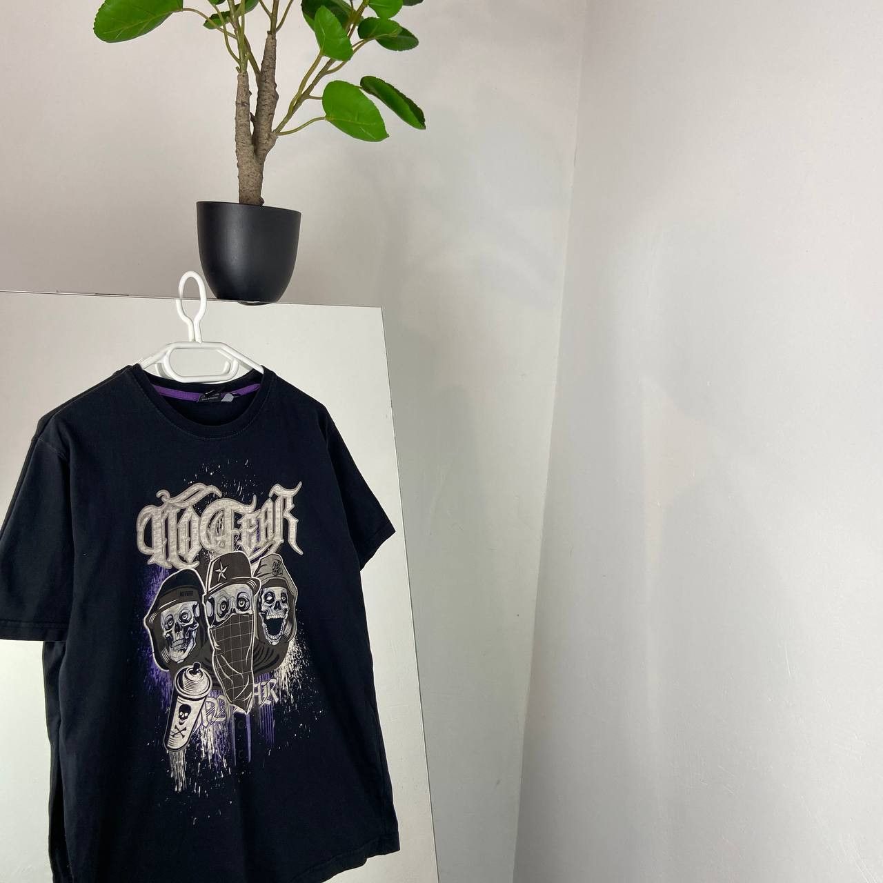 No Fear No Fear Y2K Over Print Black Purple Japanese Style Size US L / EU 52-54 / 3 - 1 Thumbnail