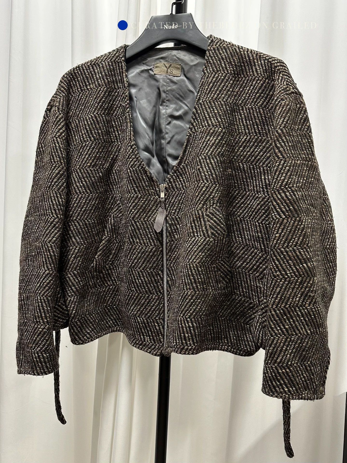 Yohji Yamamoto Vintage 80s Wool Twill Jacket Size US L / EU 52-54 / 3 - 1 Thumbnail