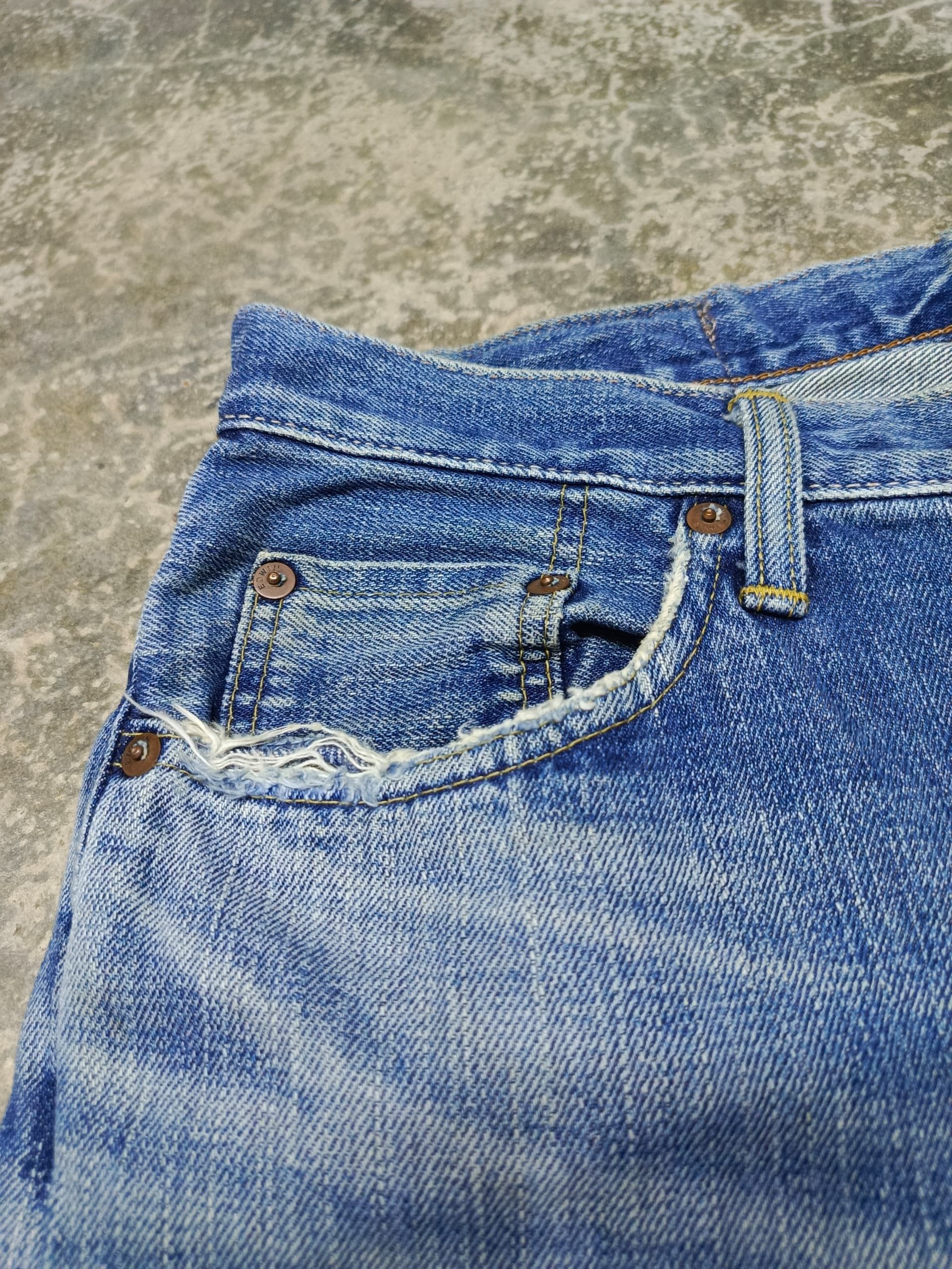 Tornado Mart Vintage edwin distressed 505XX selvedge jeans Size US 32 / EU 48 - 7 Thumbnail
