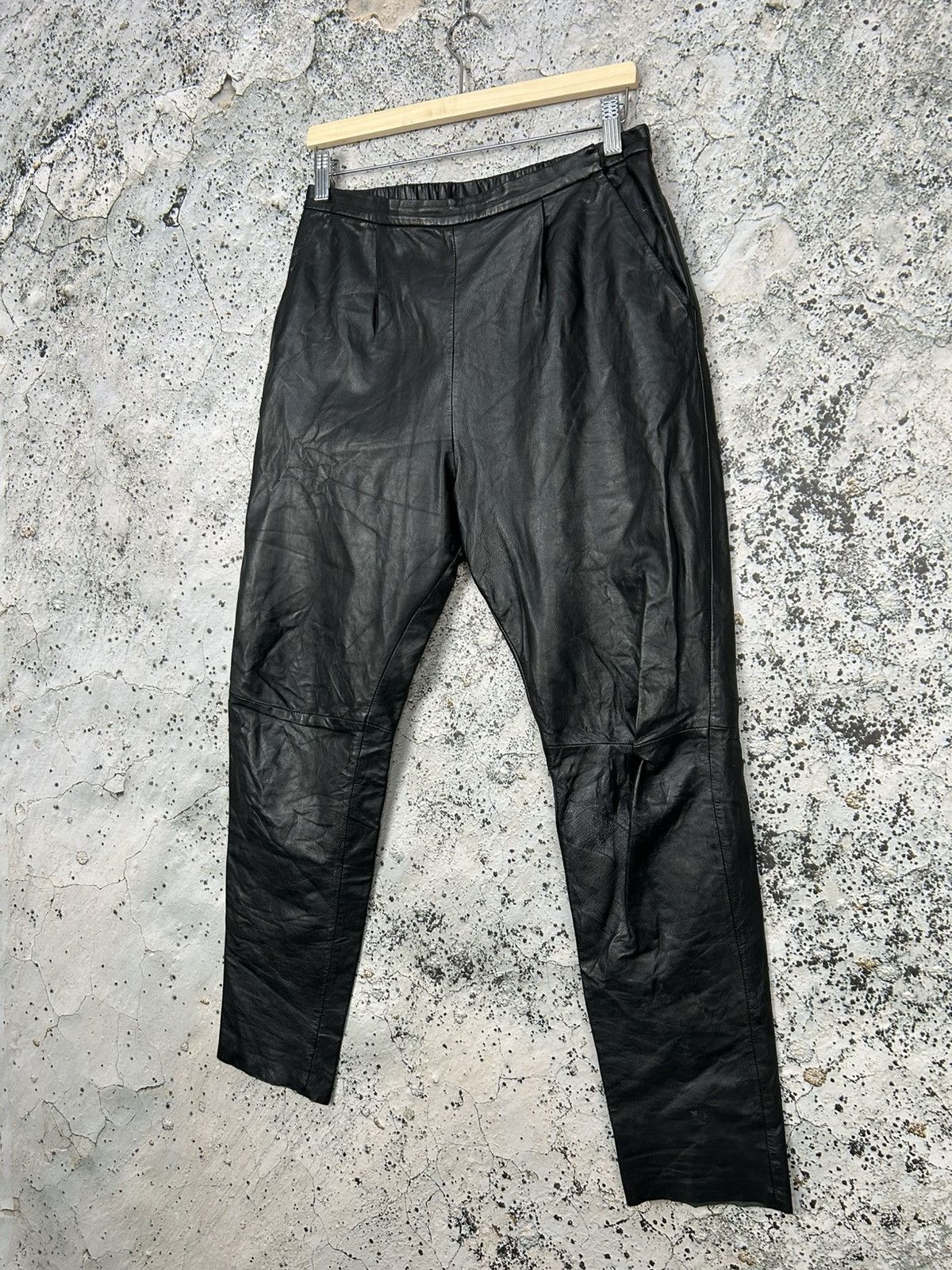 Ganni Ganni Avant Garde Genuine Leather Pants Grunge Rock Punk Size 26" / US 2 / IT 38 - 2 Thumbnail