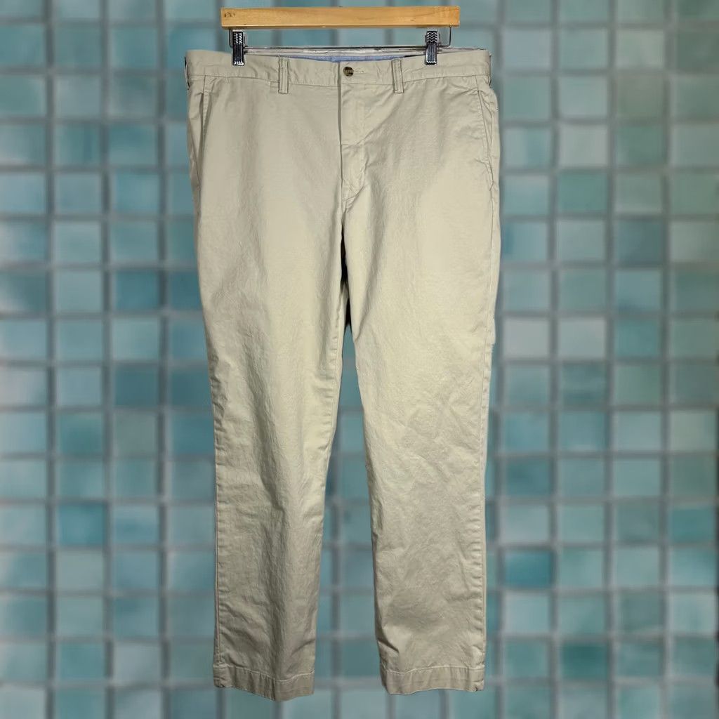 Polo Ralph Lauren Polo Ralph Lauren Mens Chino Pants 36 Tan Khaki Straight Leg Cotton Twill Button Zip Front Flat Front Pockets Embroidered Pony Logo Beige N/A Size US M / EU 48-50 / 2 - 1 Thumbnail