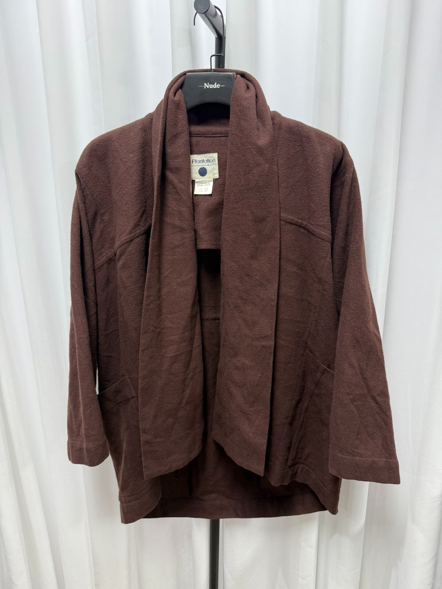 Issey Miyake Soft Brown Wool Cardigan with Shawl Collar Size S / US 4 / IT 40 - 1 Thumbnail