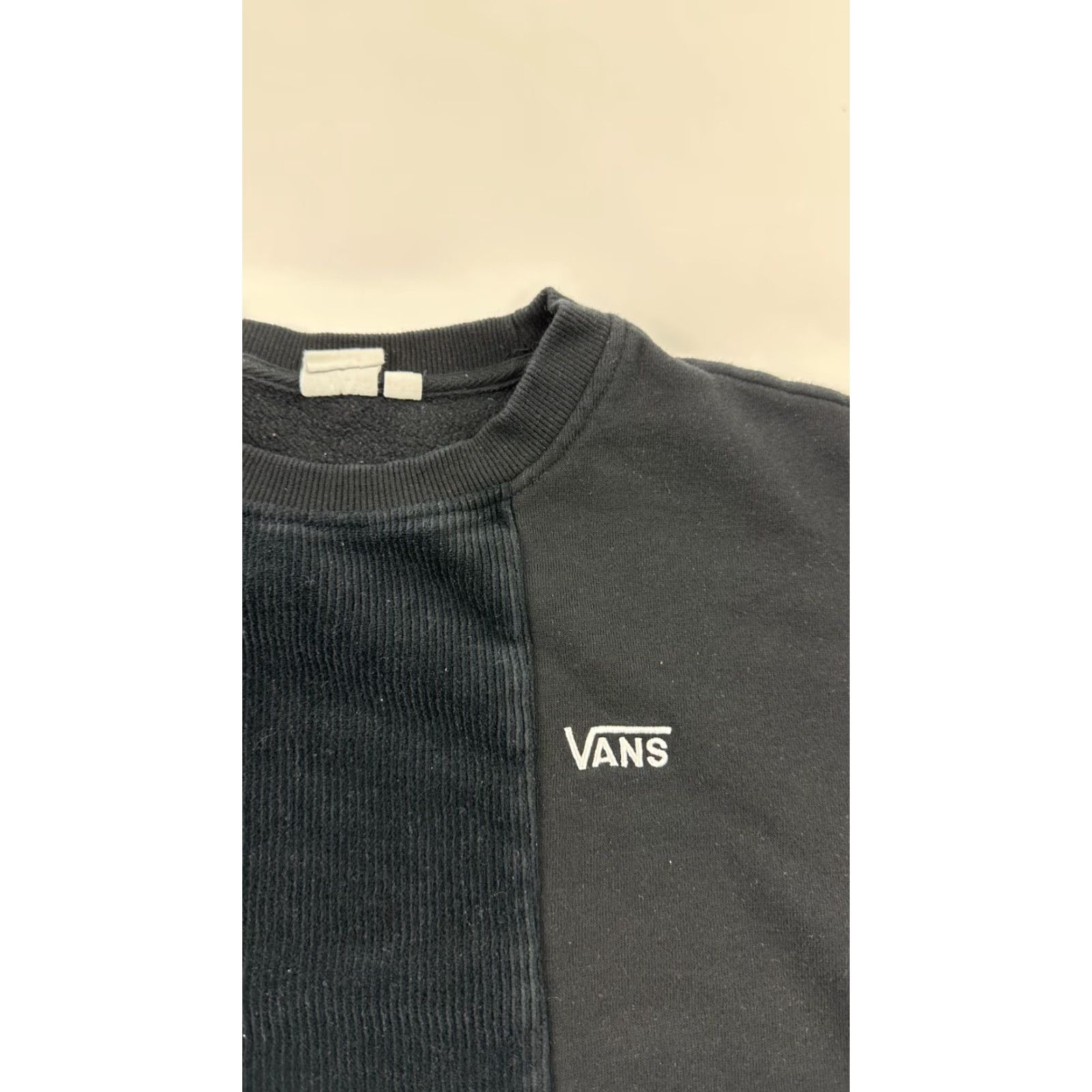 Vans VANS Sweatshirt Men Small Black Corduroy Fleece Lined Long Sleeve Crew Neck Fall Winter Outdoor Streetwear Size US S / EU 44-46 / 1 - 4 Thumbnail