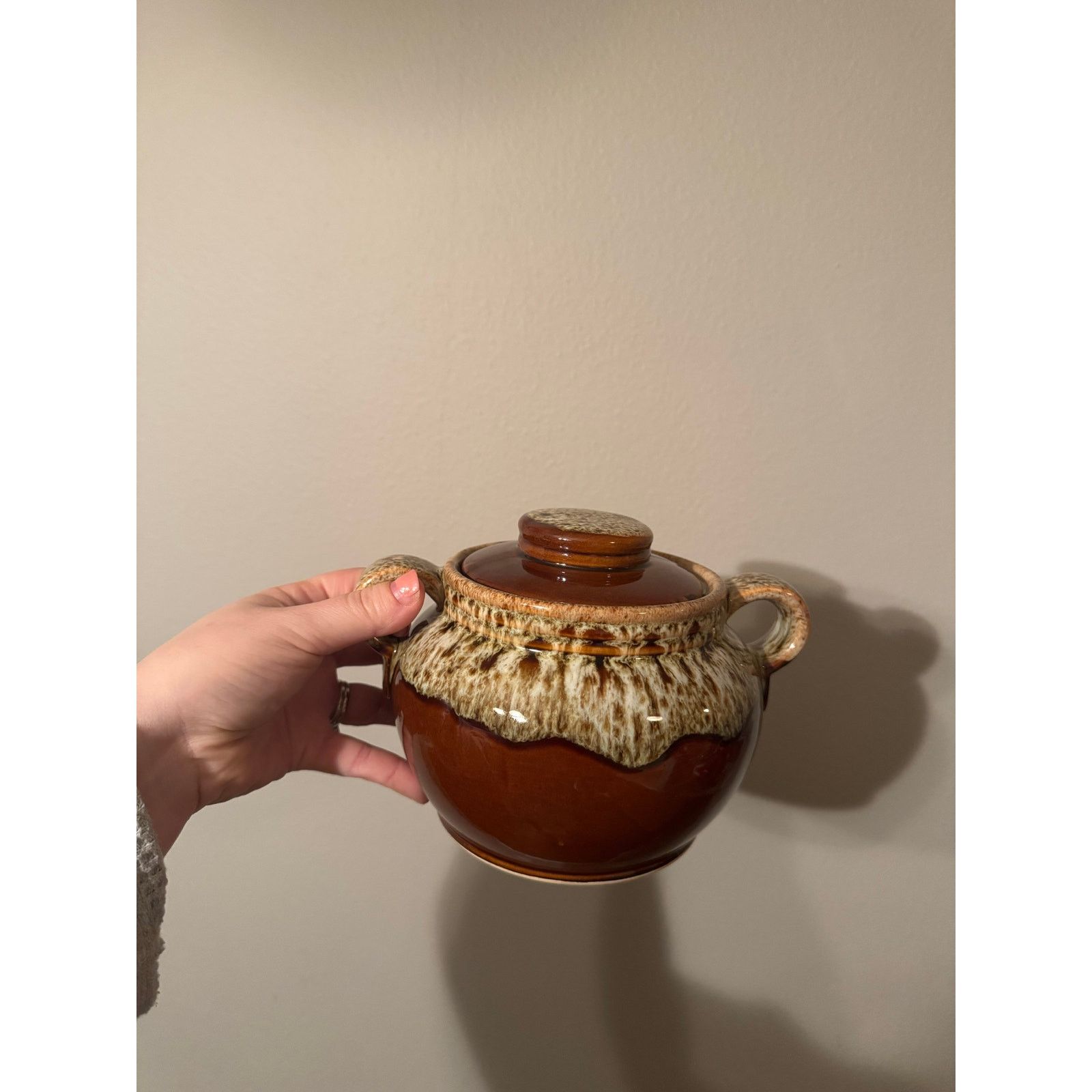 Other 2570 Antique Harker Pottery Rockingham Brown Drip Bean Size ONE SIZE - 1 Thumbnail