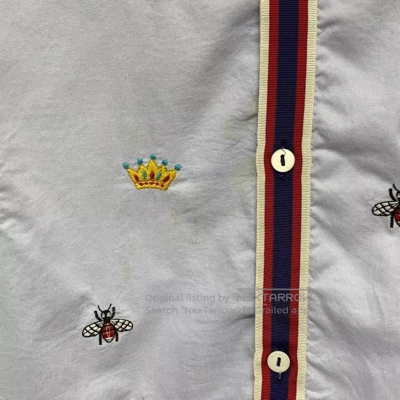 Gucci Gucci Embroidered Short Sleeve Shirt . Size US L / EU 52-54 / 3 - 5 Thumbnail