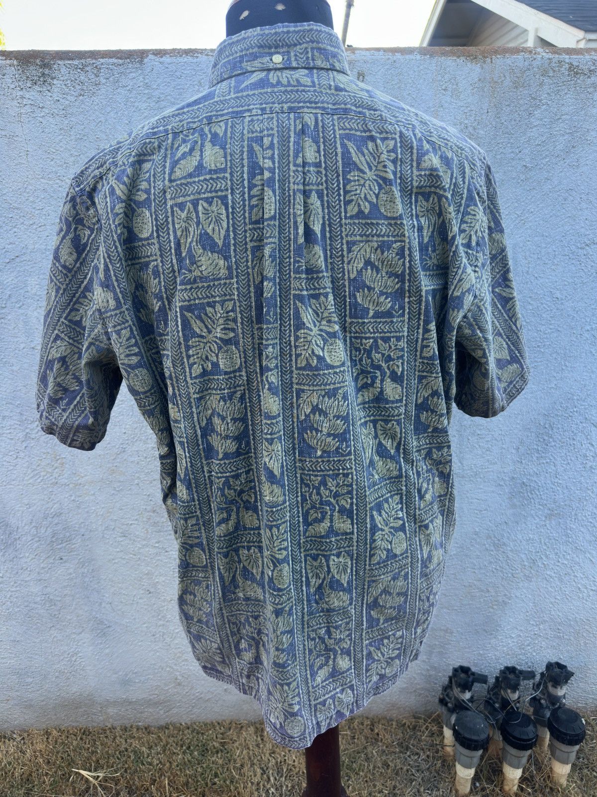 Reyn Spooner PreOwned Reyn Spooner Blue/Green Hawaiian Classic Men's L Size US L / EU 52-54 / 3 - 2 Thumbnail