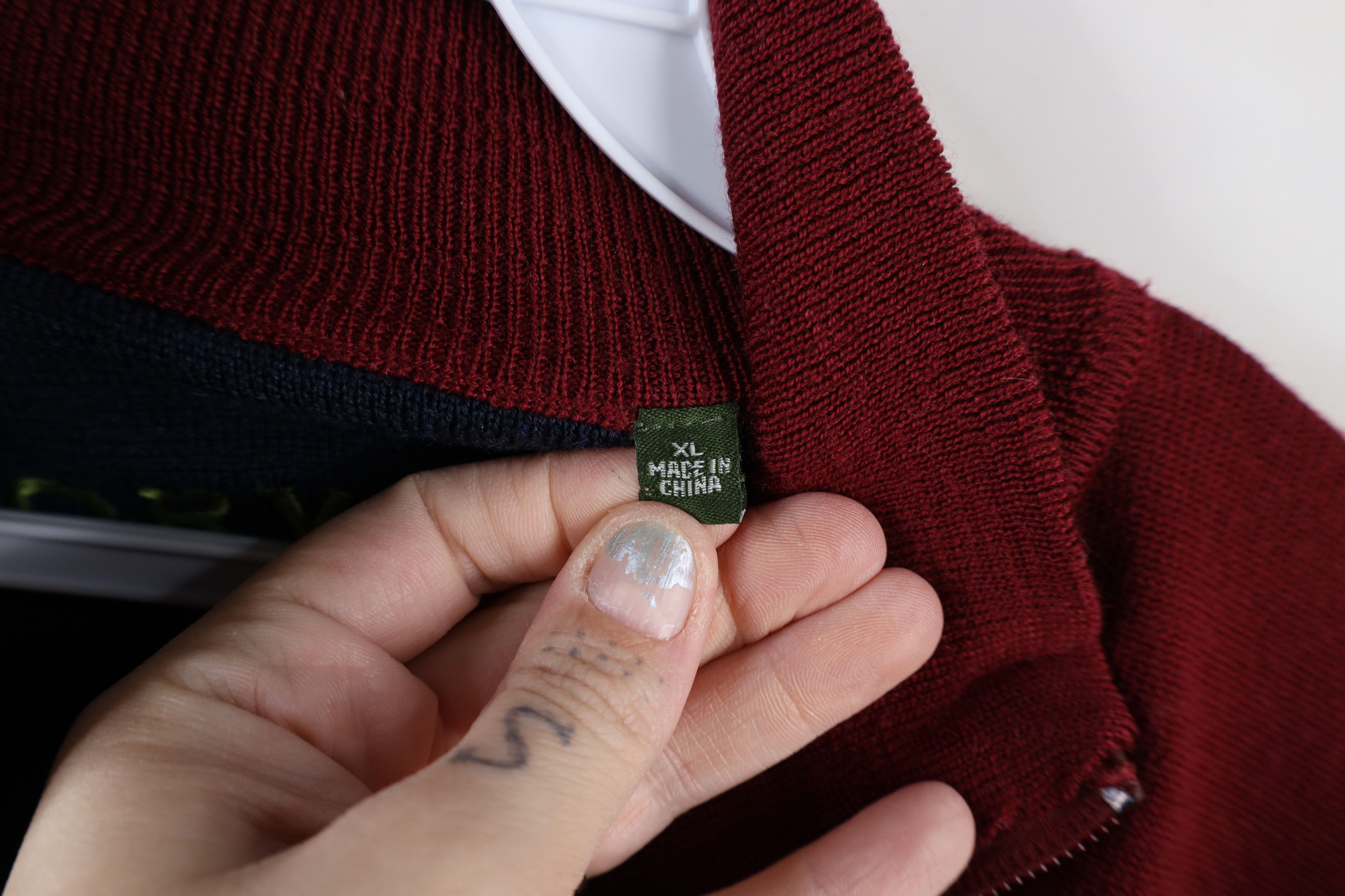 Orvis × Vintage Vintage Orvis Merino Wool Leather Trim Half Zip Sweater Size US XL / EU 56 / 4 - 8 Thumbnail