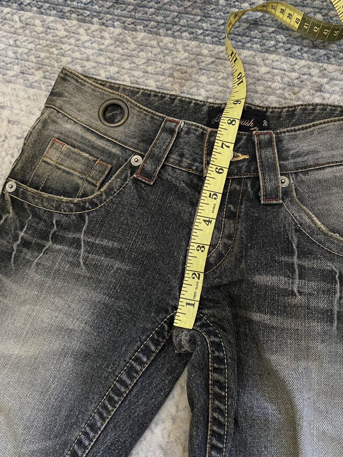 Hysteric Glamour × If Six Was Nine × Vanquish Vanquish Destroyed Distressed Washed Black Ring Jean Size 28" / US 6 / IT 42 - 17 Thumbnail