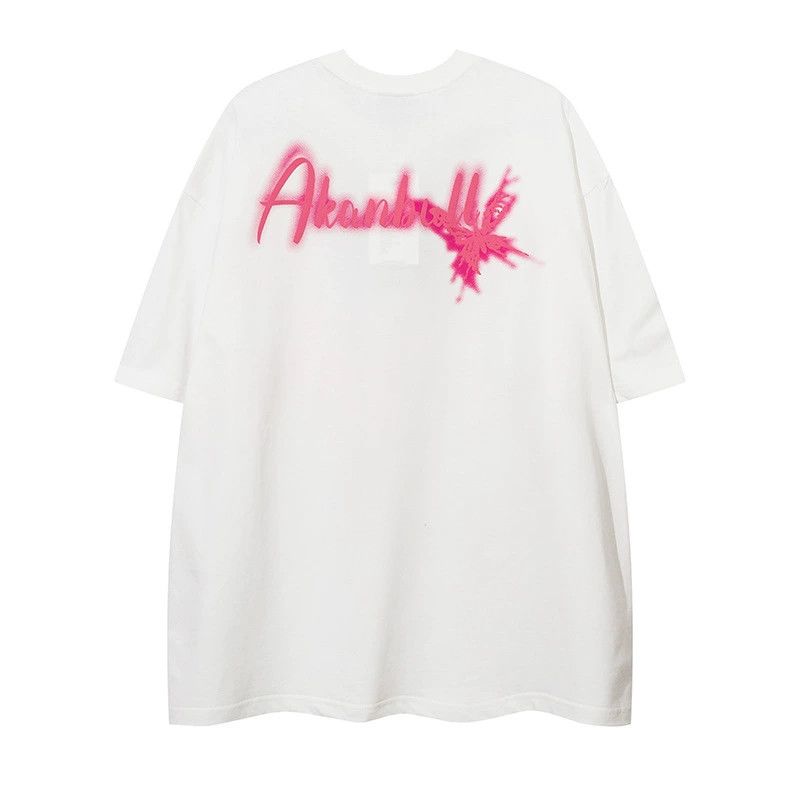 Vintage Men's trendy butterfly loose print T-shirt Size US 32 / EU 48 - 2 Thumbnail
