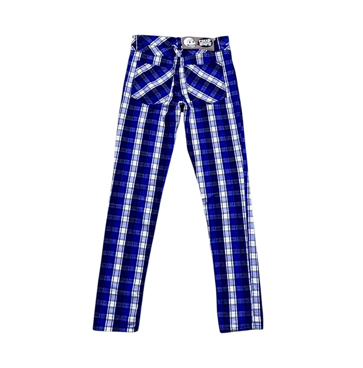 Cheap Monday Cheap Monday Tight Blue Check Plaid Chino Pants Trousers Size 29" - 1 Thumbnail