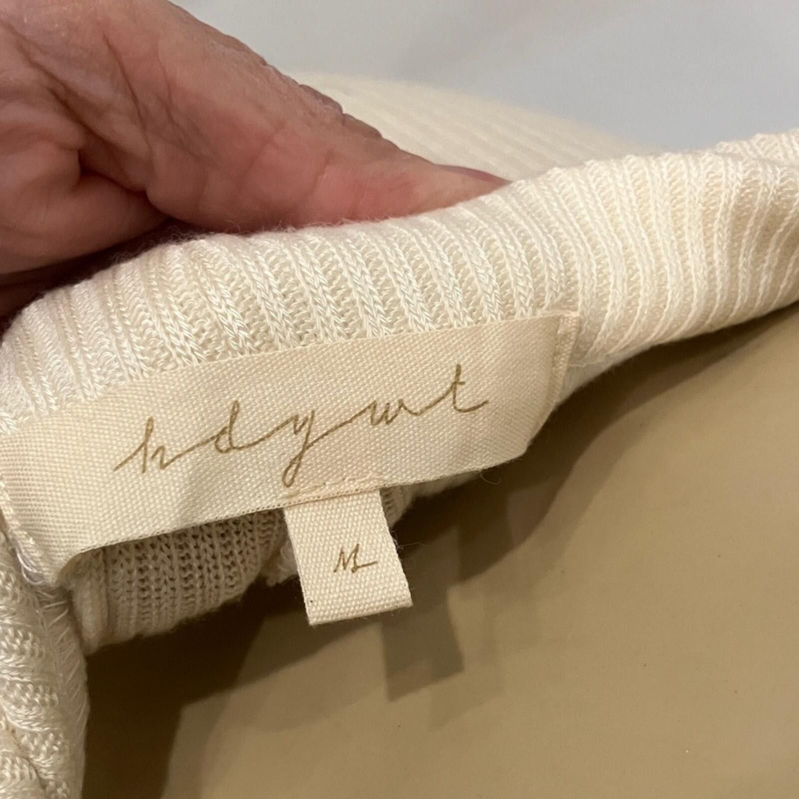 The Unbranded Brand NWOT Elegant Cream Ribbed Pajama Pants Size ONE SIZE - 2 Thumbnail