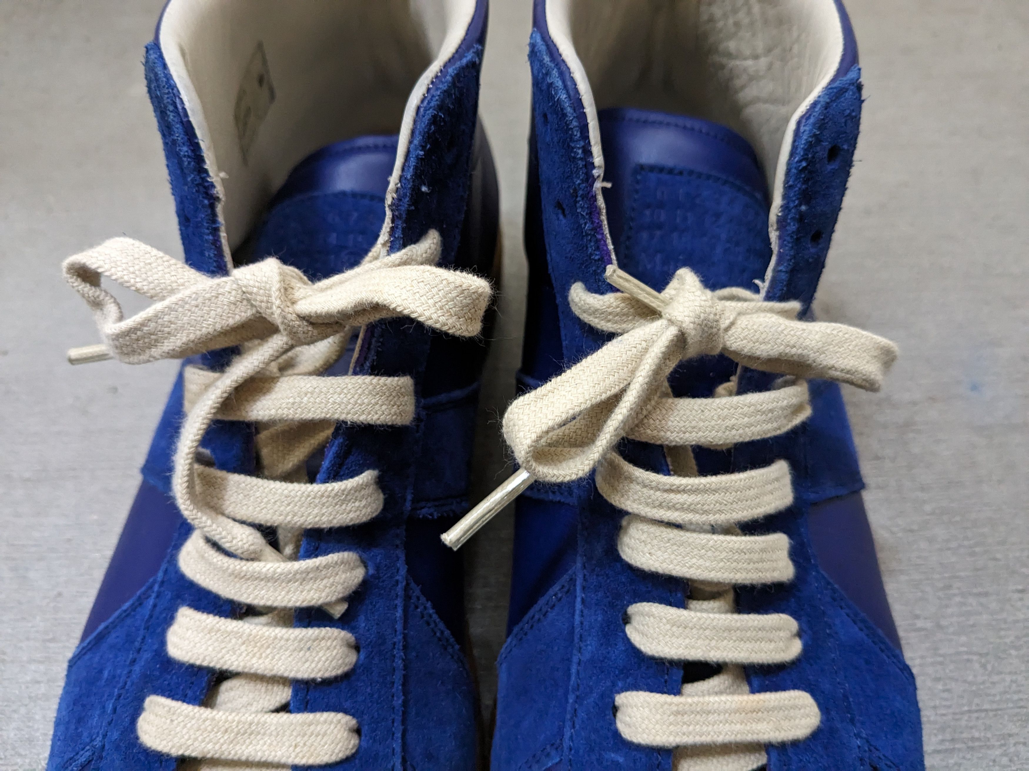 Maison Margiela Maison Margiela GAT Replica 9 42 Blue Leather High Tops Size US 9 / EU 42 - 4 Thumbnail
