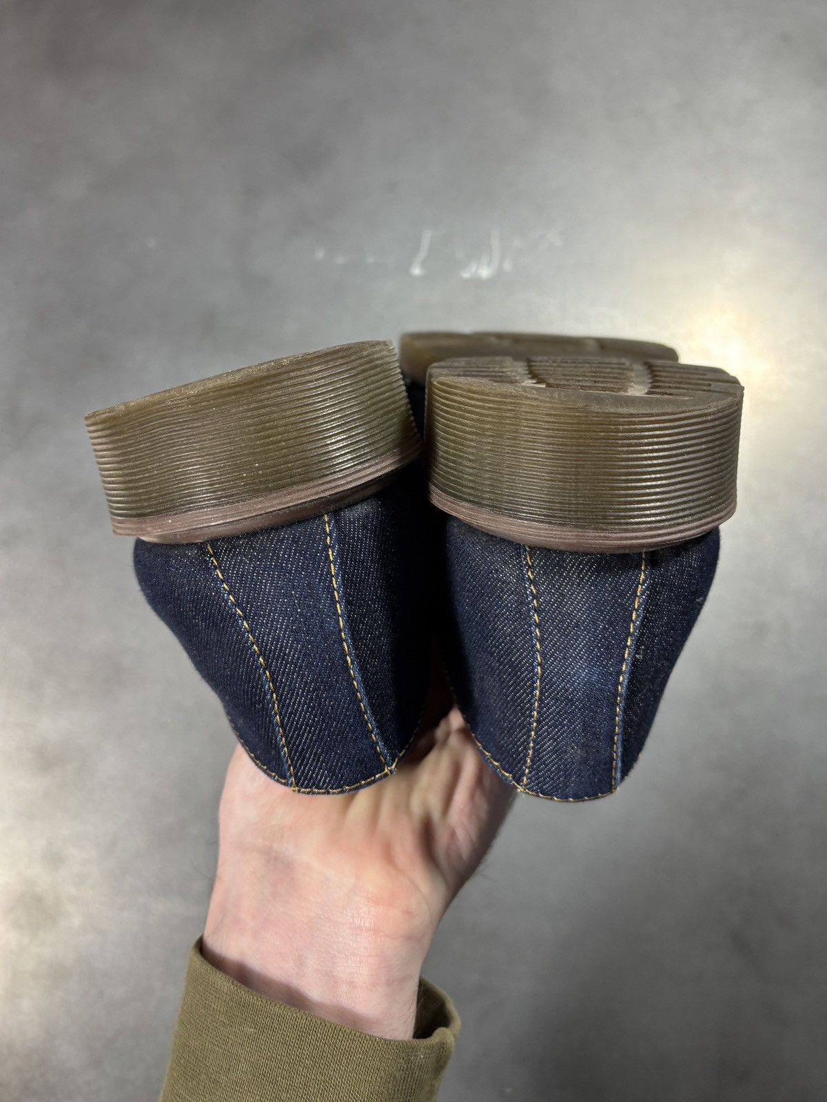 Dr. Martens F/W 2004 Doc Martens Denim Derby Boots Y2K Vintage Cagney 10 Size US 10.5 / EU 43-44 - 12 Thumbnail
