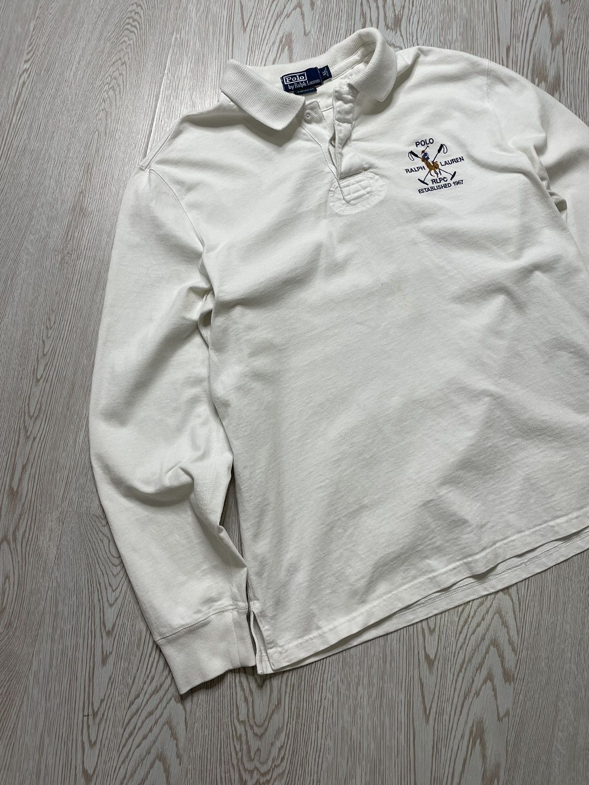 Polo Ralph Lauren Vintage Polo Ralph Lauren RLPC Big Logo Rugby Shirt Size US XL / EU 56 / 4 - 3 Thumbnail