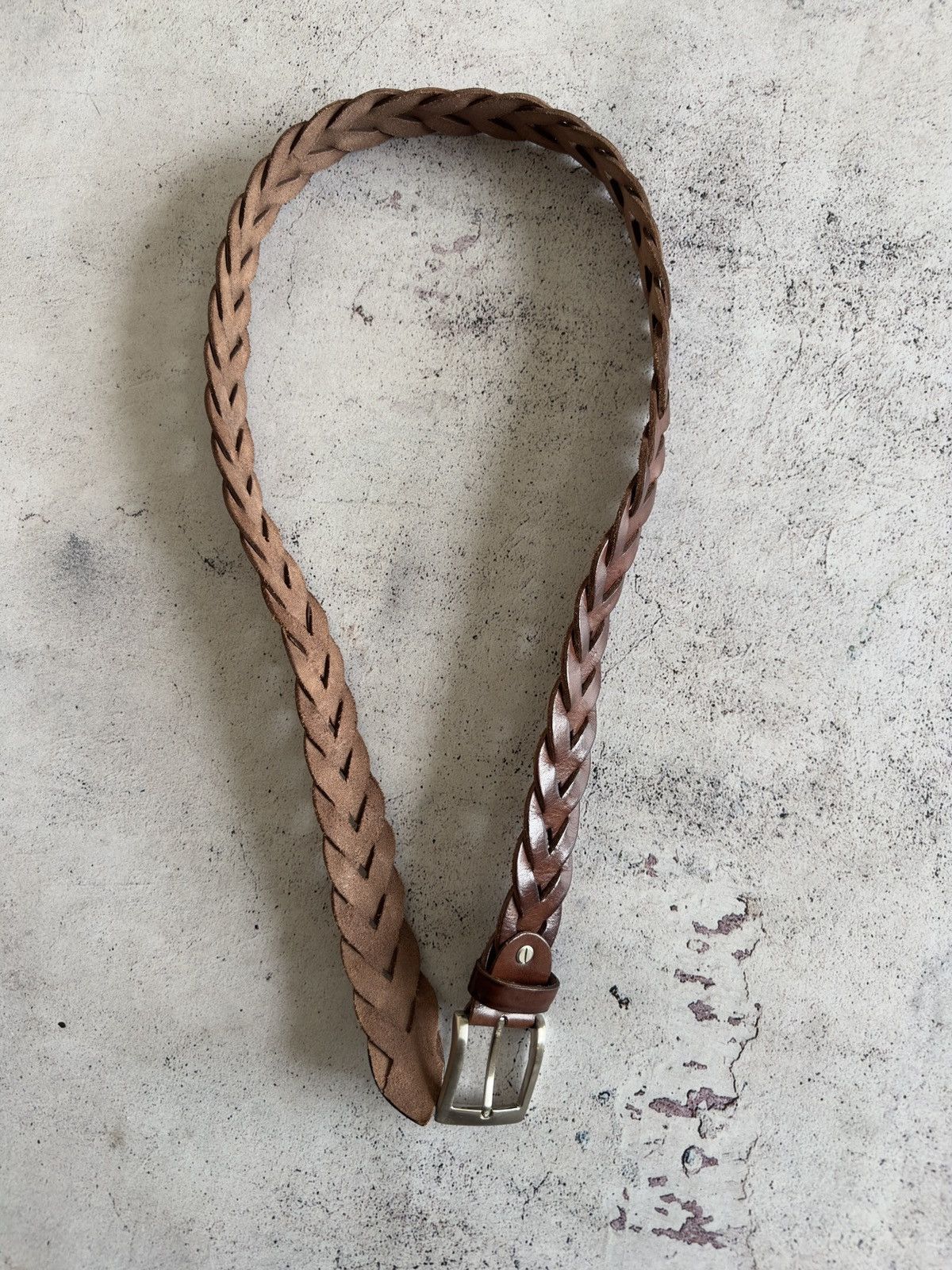 Vintage Real Leather Belt Made in Italy Size ONE SIZE - 2 Thumbnail