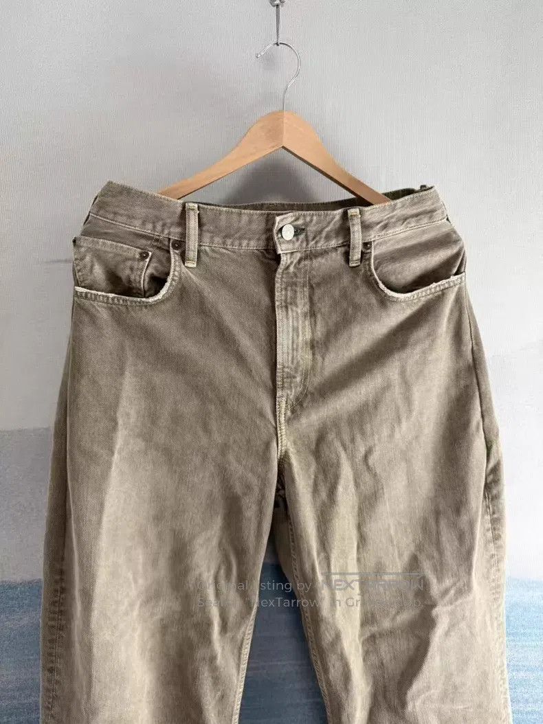 Acne Studios Acne Studios Khaki Color Distressed Flare Denim Pants, Ver Size US 32 / EU 48 - 2 Thumbnail