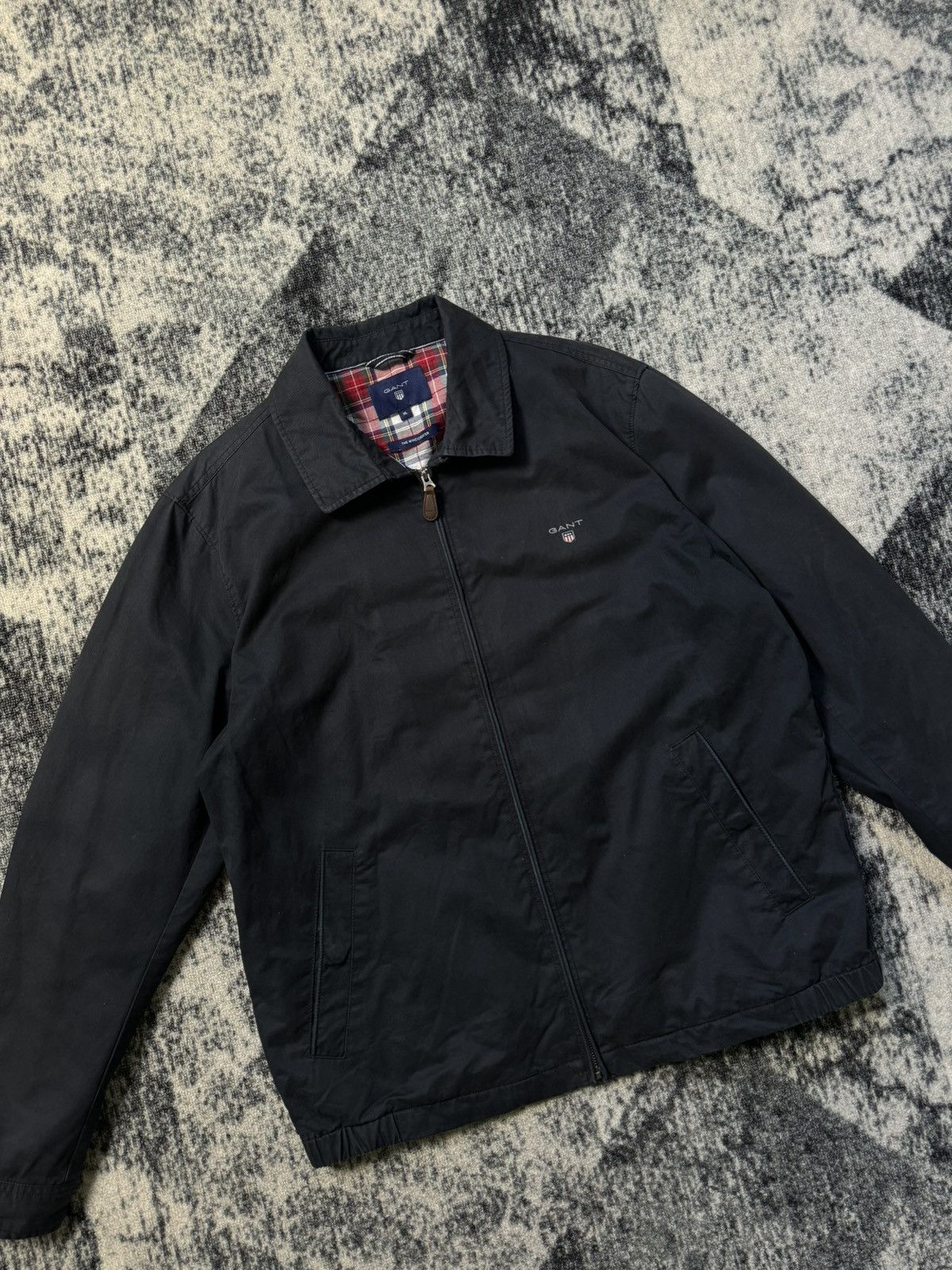 Gant Vintage Gant Windcheater Jacket Bomber Polo Navy Blue Size US XL / EU 56 / 4 - 2 Thumbnail