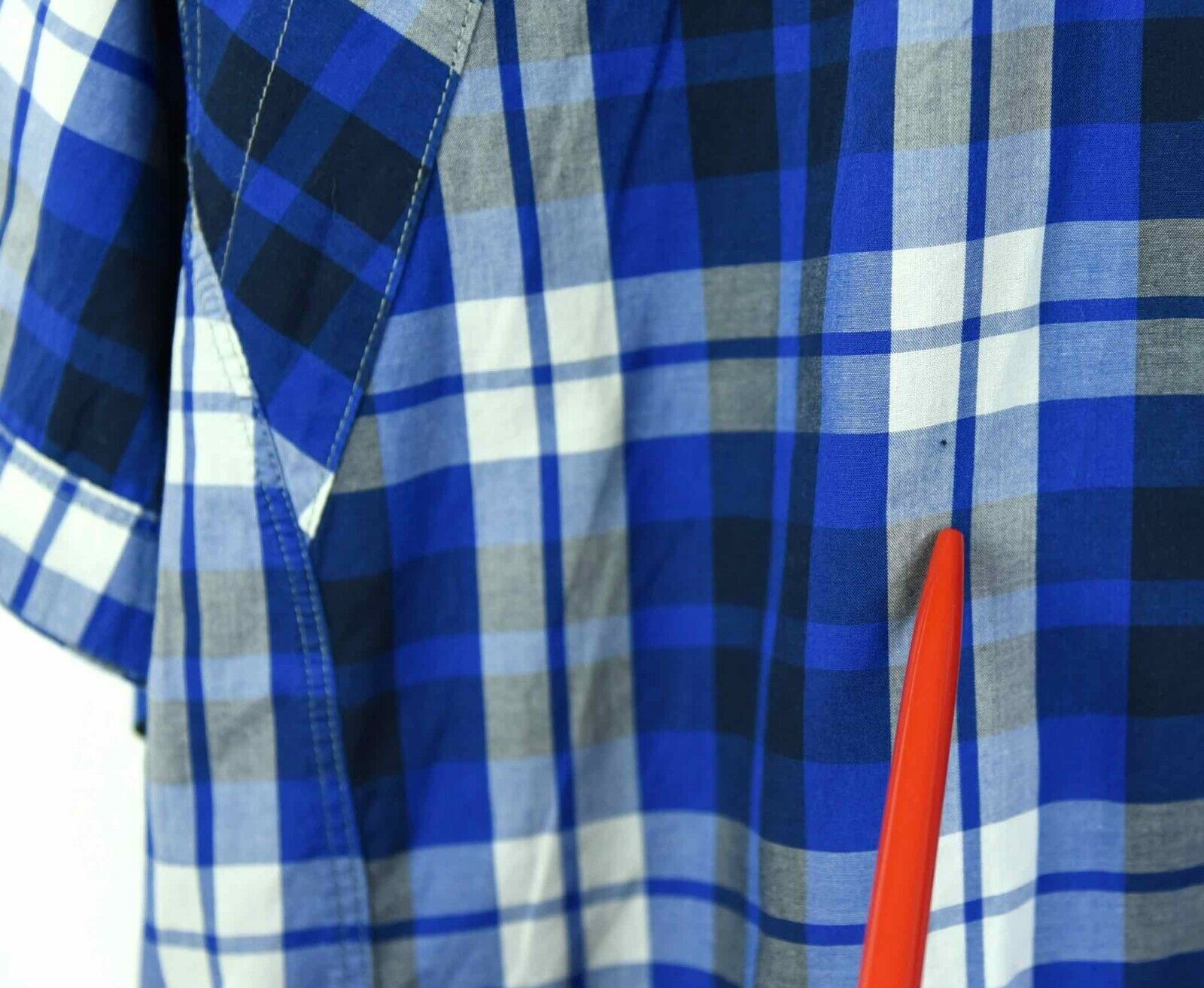 G-Star Tunn Hillstand Shirt M Short Sleeved Casual Checked Blue Top Size US M / EU 48-50 / 2 - 8 Thumbnail