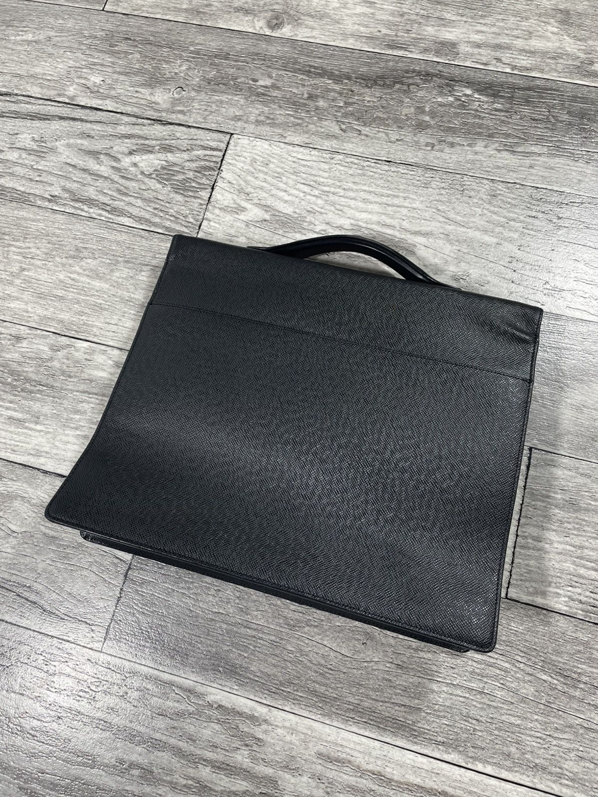 Louis Vuitton Vintage Louis Vuitton LV Black Taiga Leather Tobar Briefcase Size ONE SIZE - 3 Thumbnail