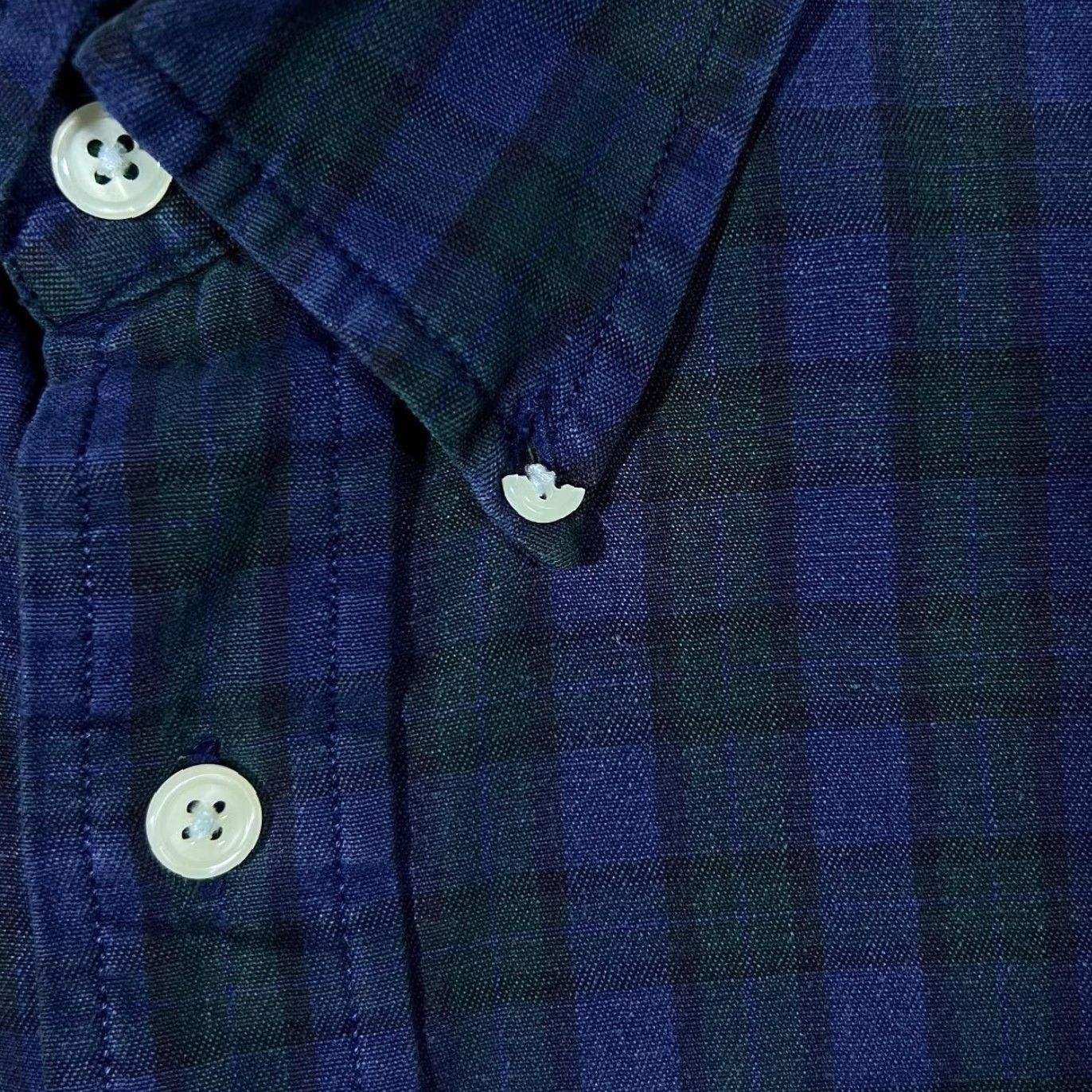 Tommy Hilfiger VINTAGE Tommy Hilfiger Shirt Button-Down XL Multicoloured Navy Green Tartan Check Crest Logo Long Sleeve Bedigi? Size US XL / EU 56 / 4 - 4 Thumbnail