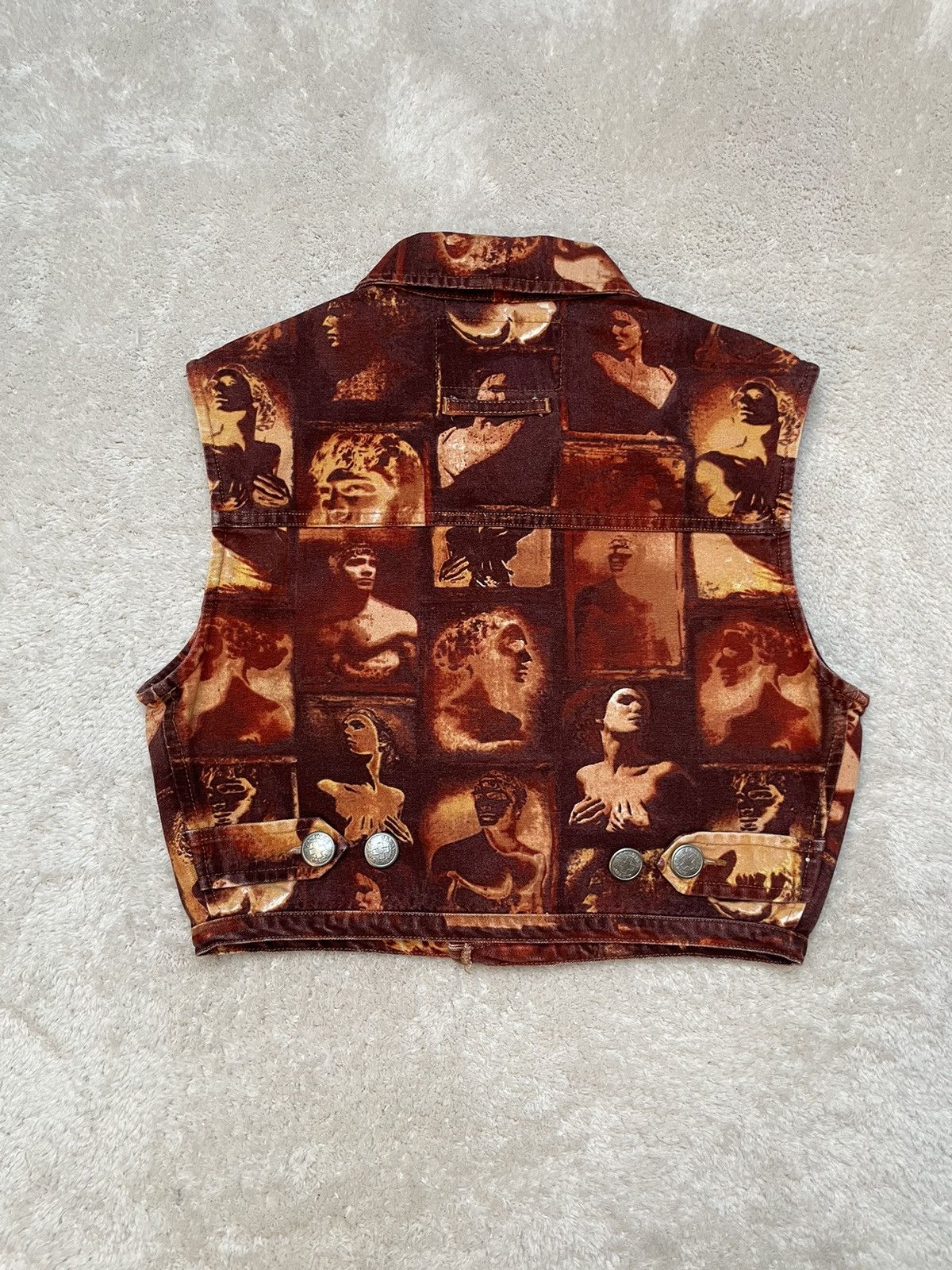 Jean Paul Gaultier 1990s Gaultier printed denim vest Size M / US 6-8 / IT 42-44 - 2 Thumbnail