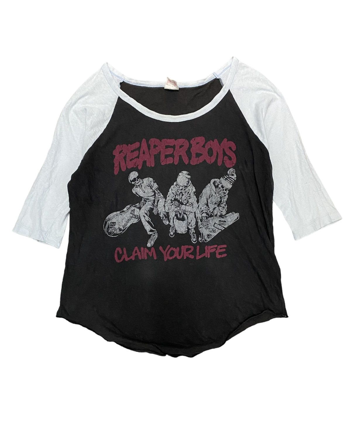 20471120 × Hysteric Glamour × Japanese Brand Vtg RNA DNA reapers boy Claim you life poem 3/4 sleeve Size M / US 6-8 / IT 42-44 - 1 Thumbnail