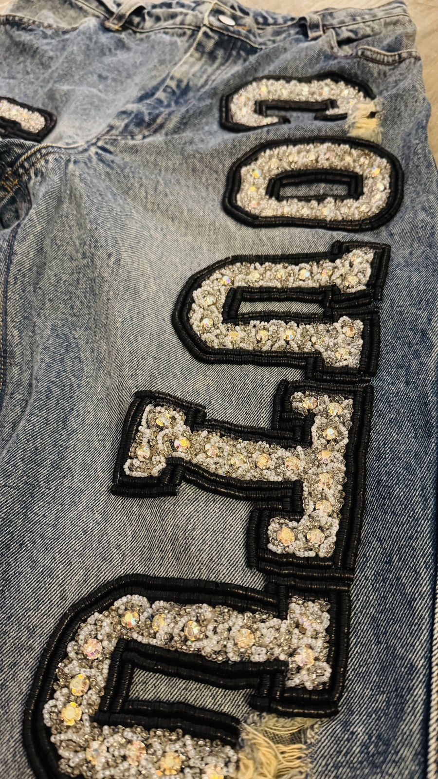 ASHISH Ashish embroidered unisex Boyfriend jeans Size 33" - 2 Thumbnail