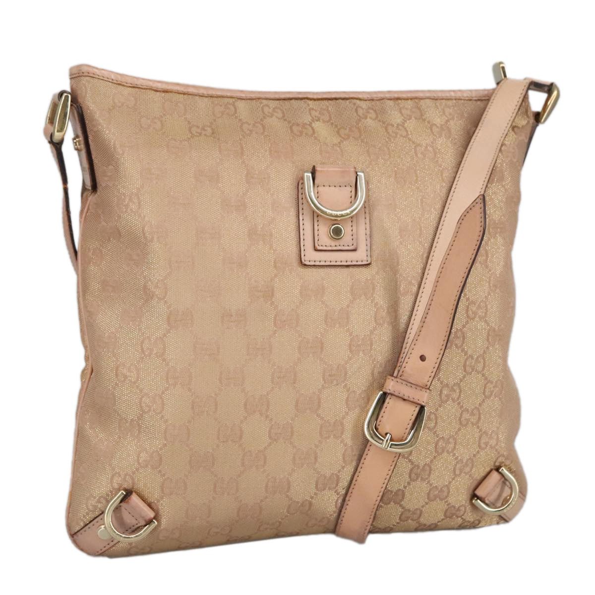 Gucci GG Canvas Shoulder Bag Pink Gold, Women's