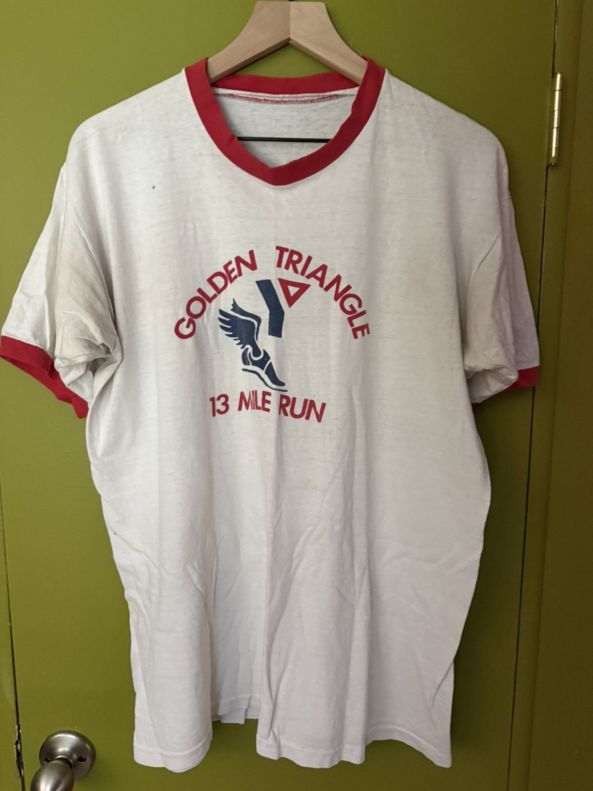 Vintage 70s/80s Vintage Running Tee Size US XL / EU 56 / 4 - 1 Thumbnail