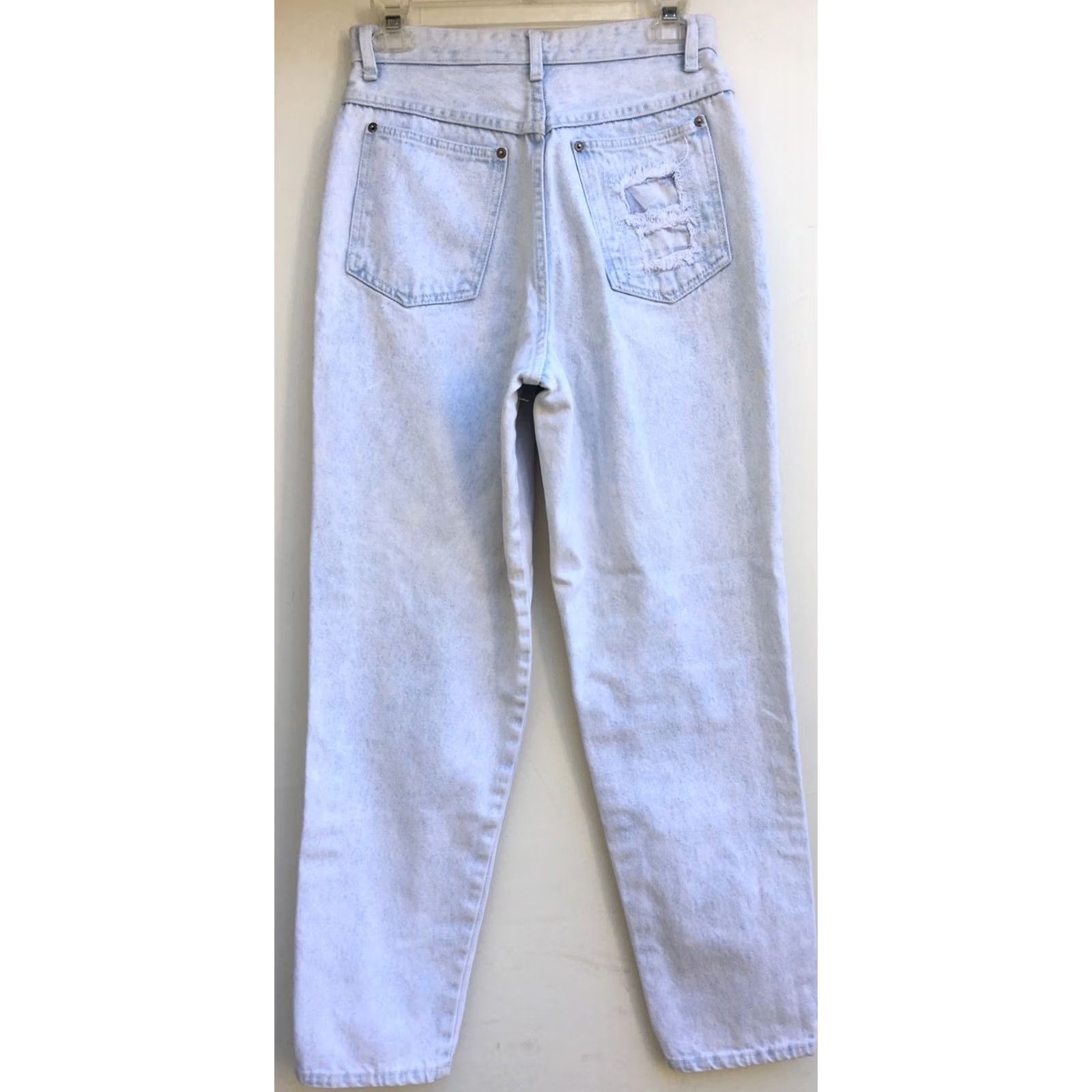 Vintage VINTAGE Stefano International Acid Wash High Waist Tapered Leg Jeans 28" 80s 90s Denim Blue Women Mens Jeans Size 32" / US 10 / IT 46 - 6 Thumbnail