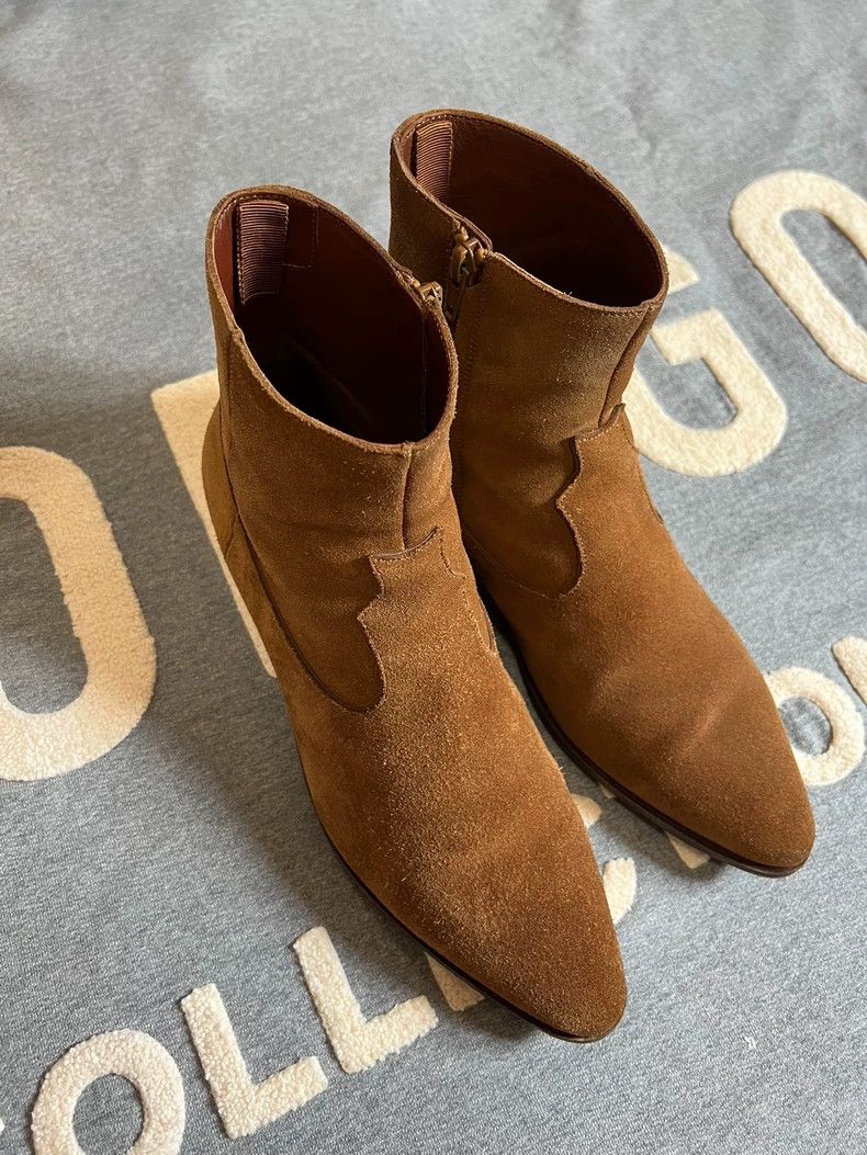 Celine Celine 19ss Fur Western Boots Size US 8 / EU 41 - 2 Thumbnail