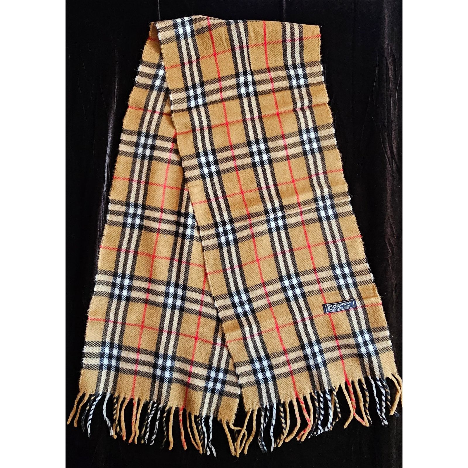 Burberry BURBERRYs London 100% Lambswool BEIGE Scarf Nova Check (2) Size ONE SIZE - 4 Thumbnail